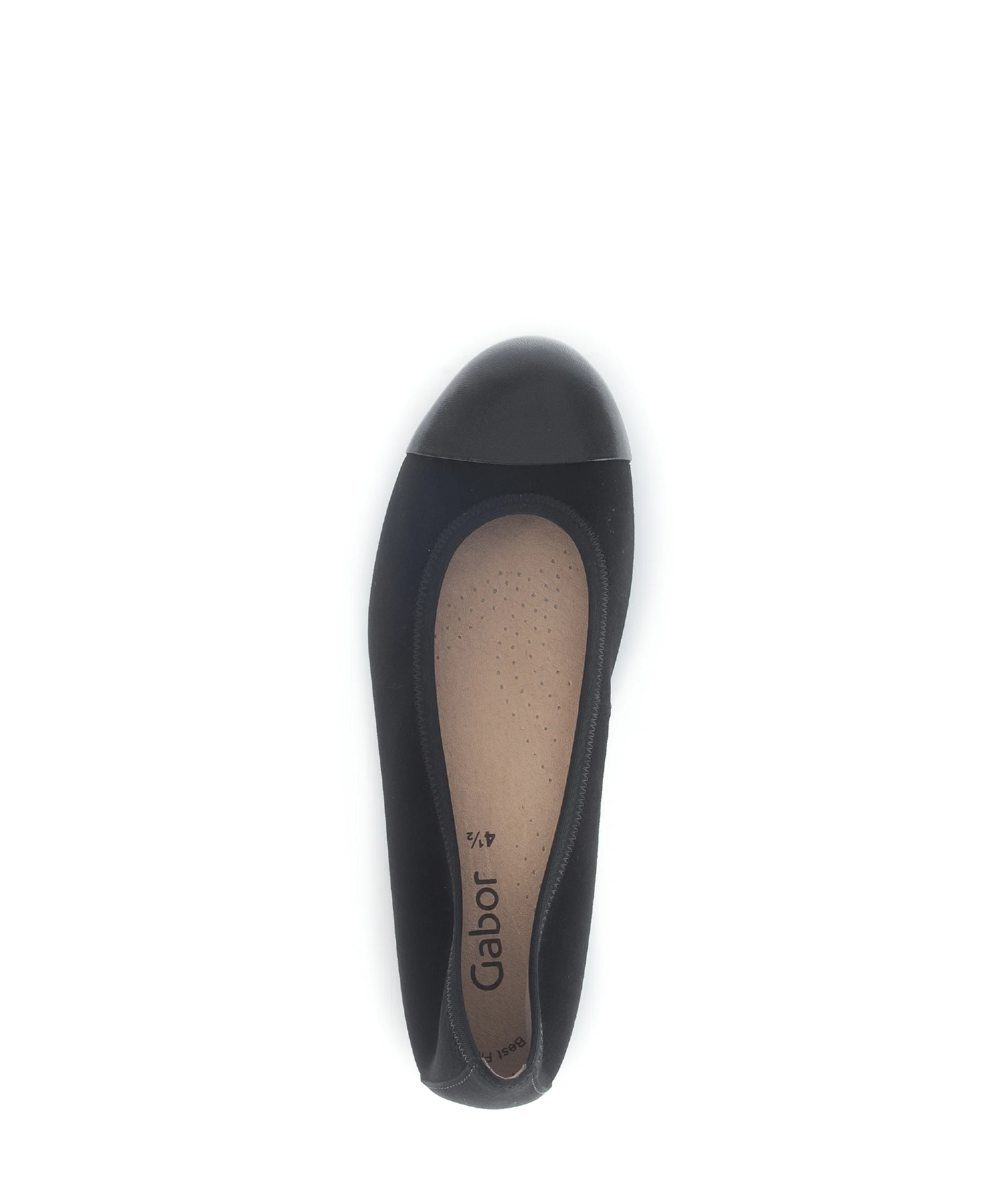 Ballerines noires en cuir velours - Image 3