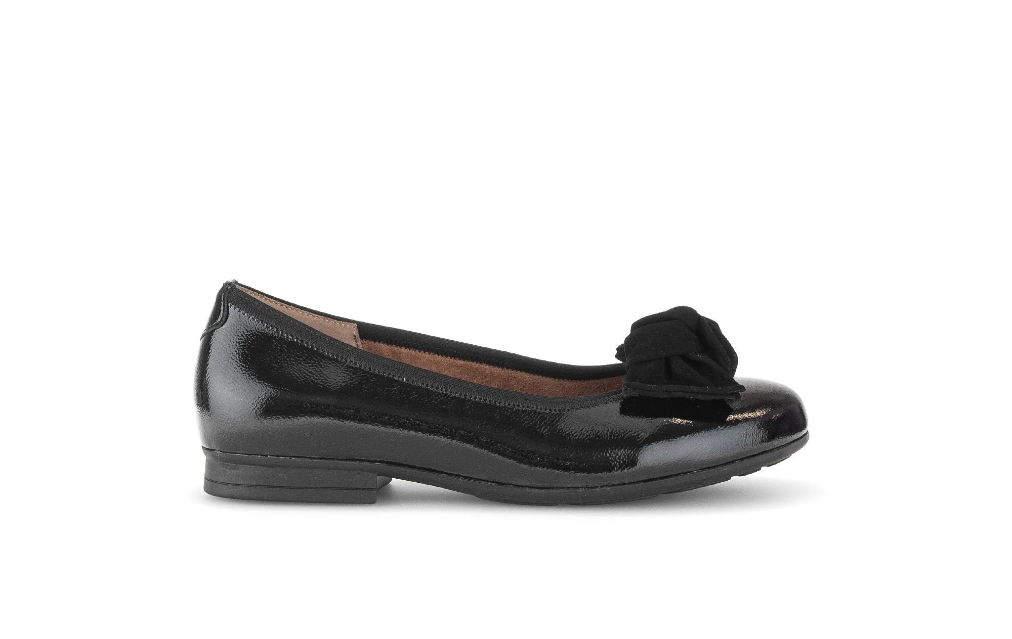 Ballerines noires en cuir vernis