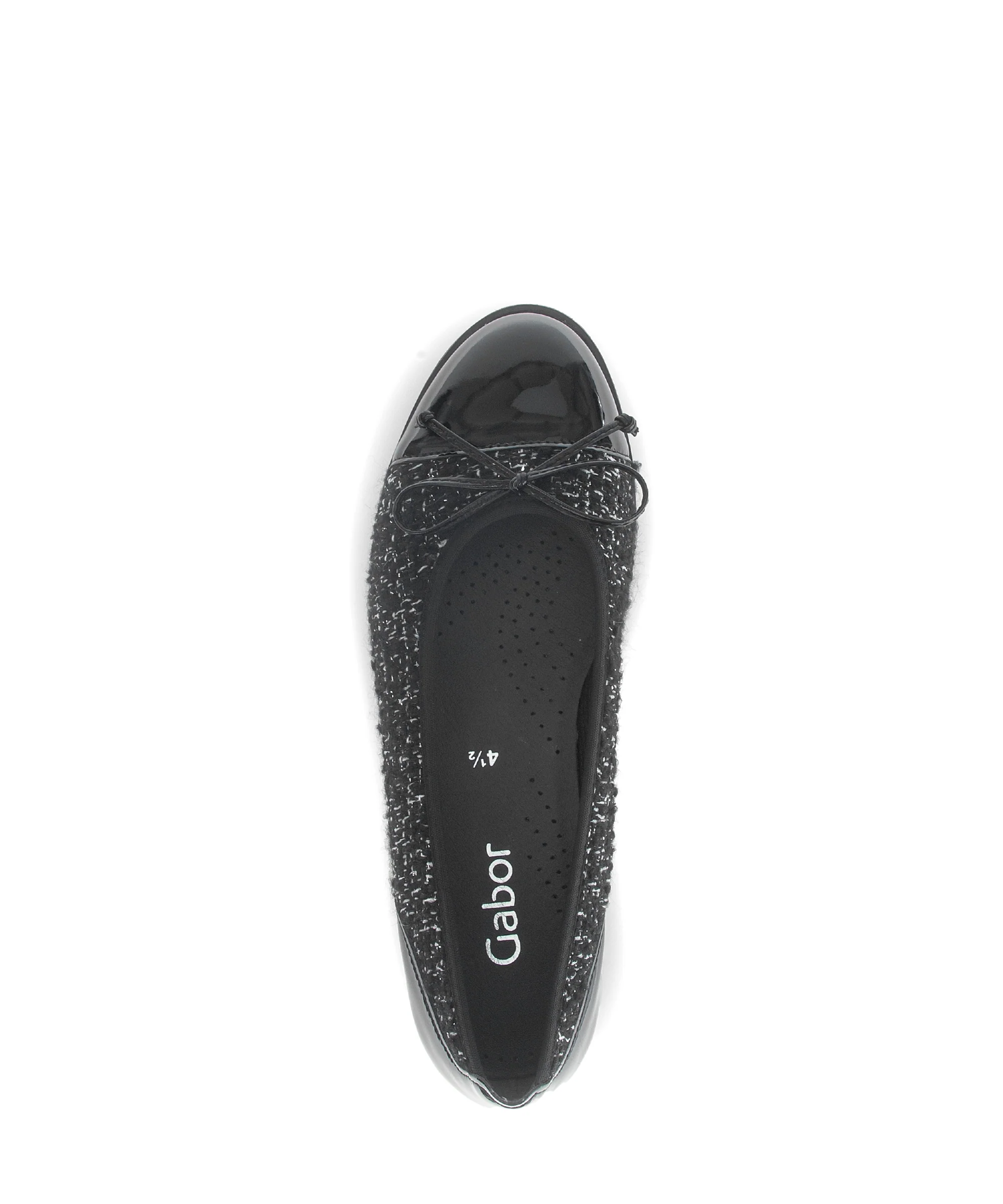 Ballerines noires en tweed - Image 3