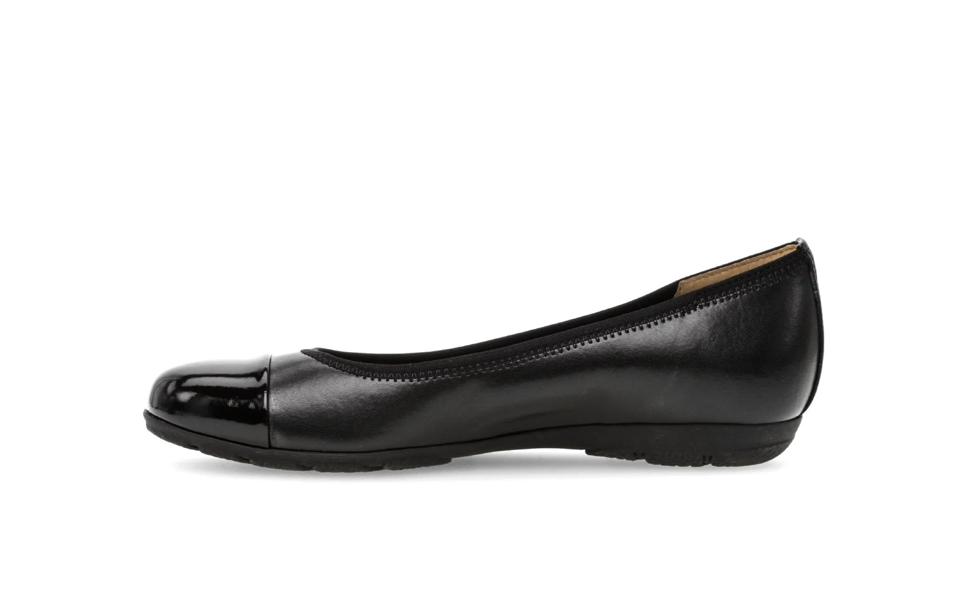 Ballerines noires en combinaison cuir - Image 2