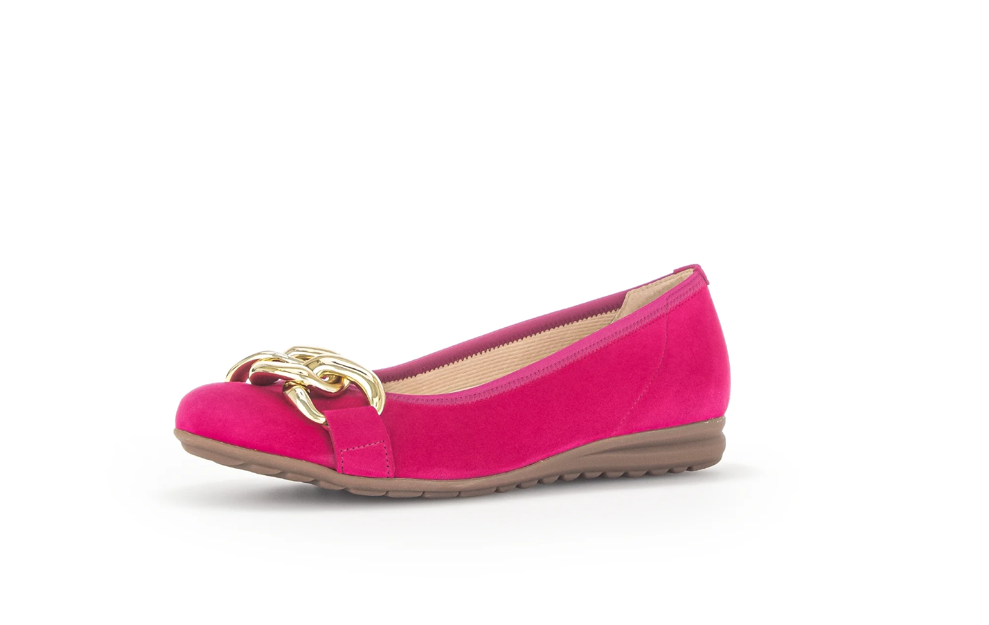 Ballerines pinks en cuir velours - Image 3