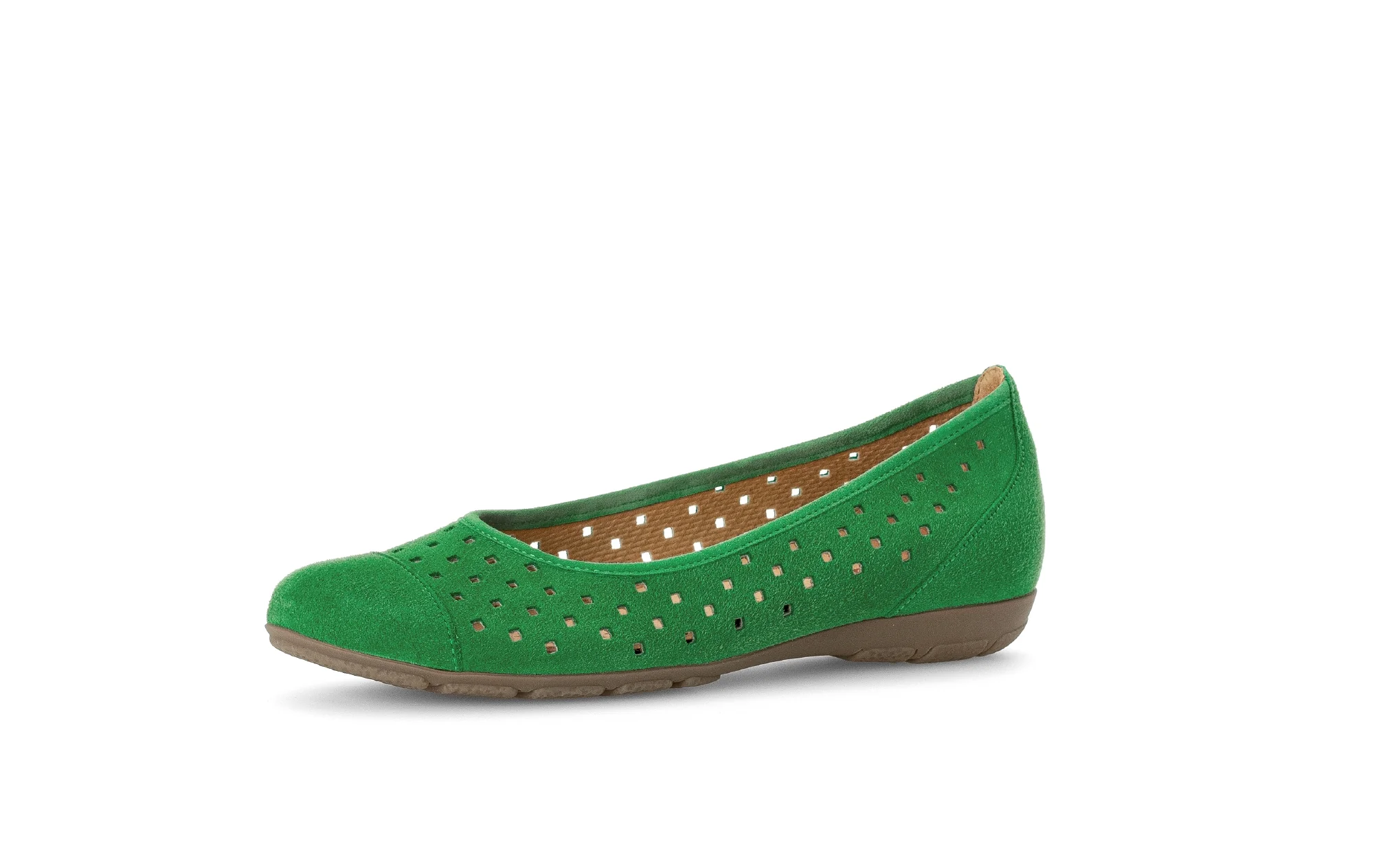 Ballerines pistaches en cuir velours - Image 3