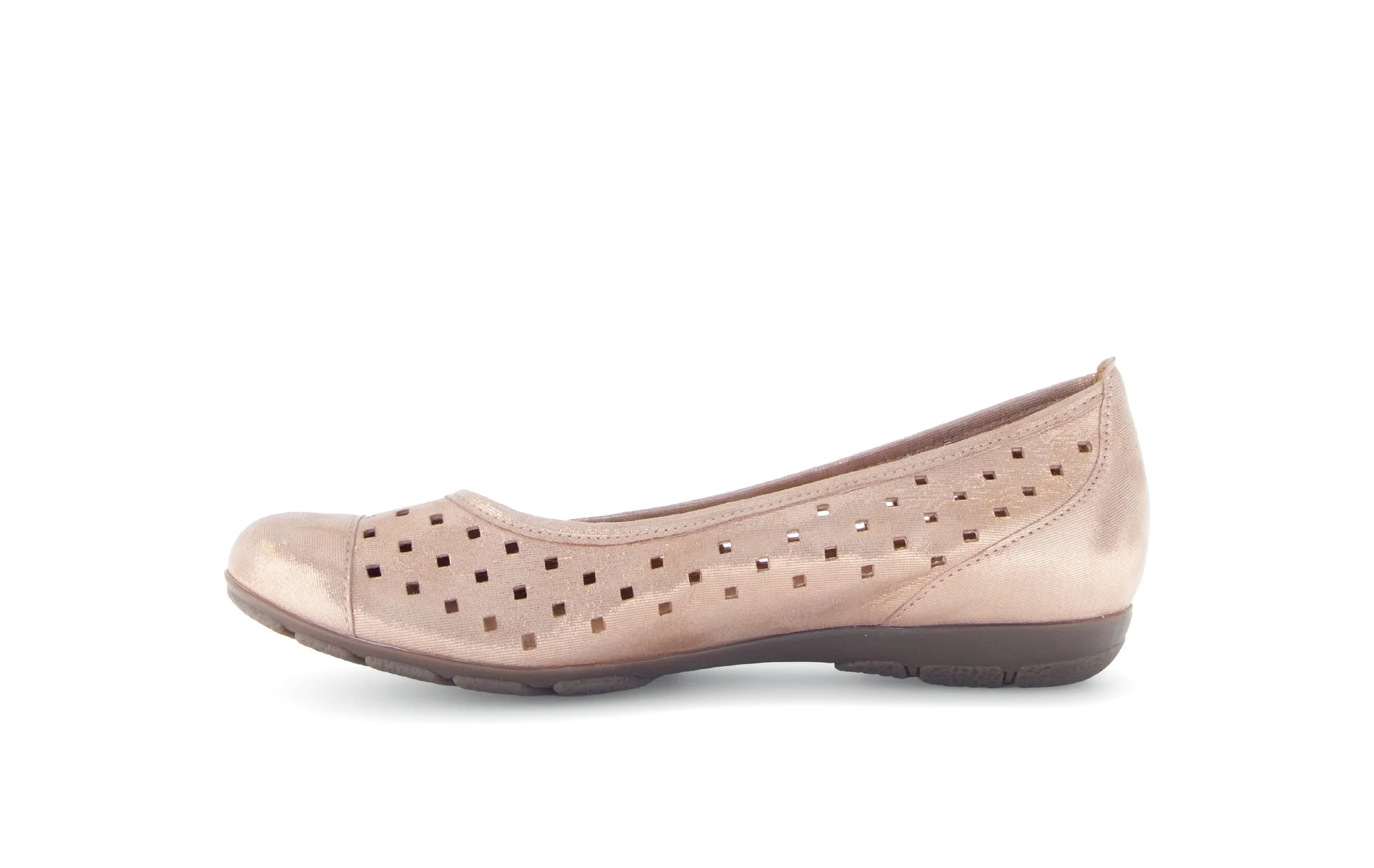 Ballerines rose clair en cuir irisé - Image 2