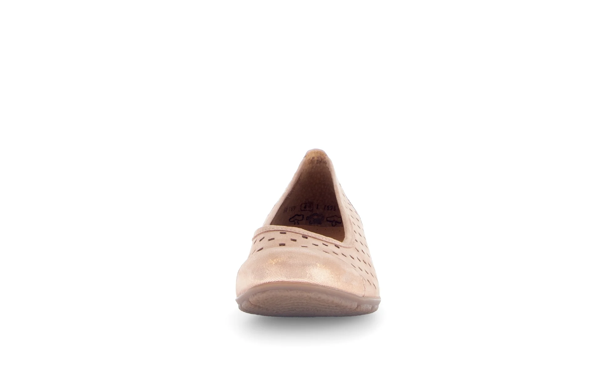 Ballerines rose clair en cuir irisé - Image 5