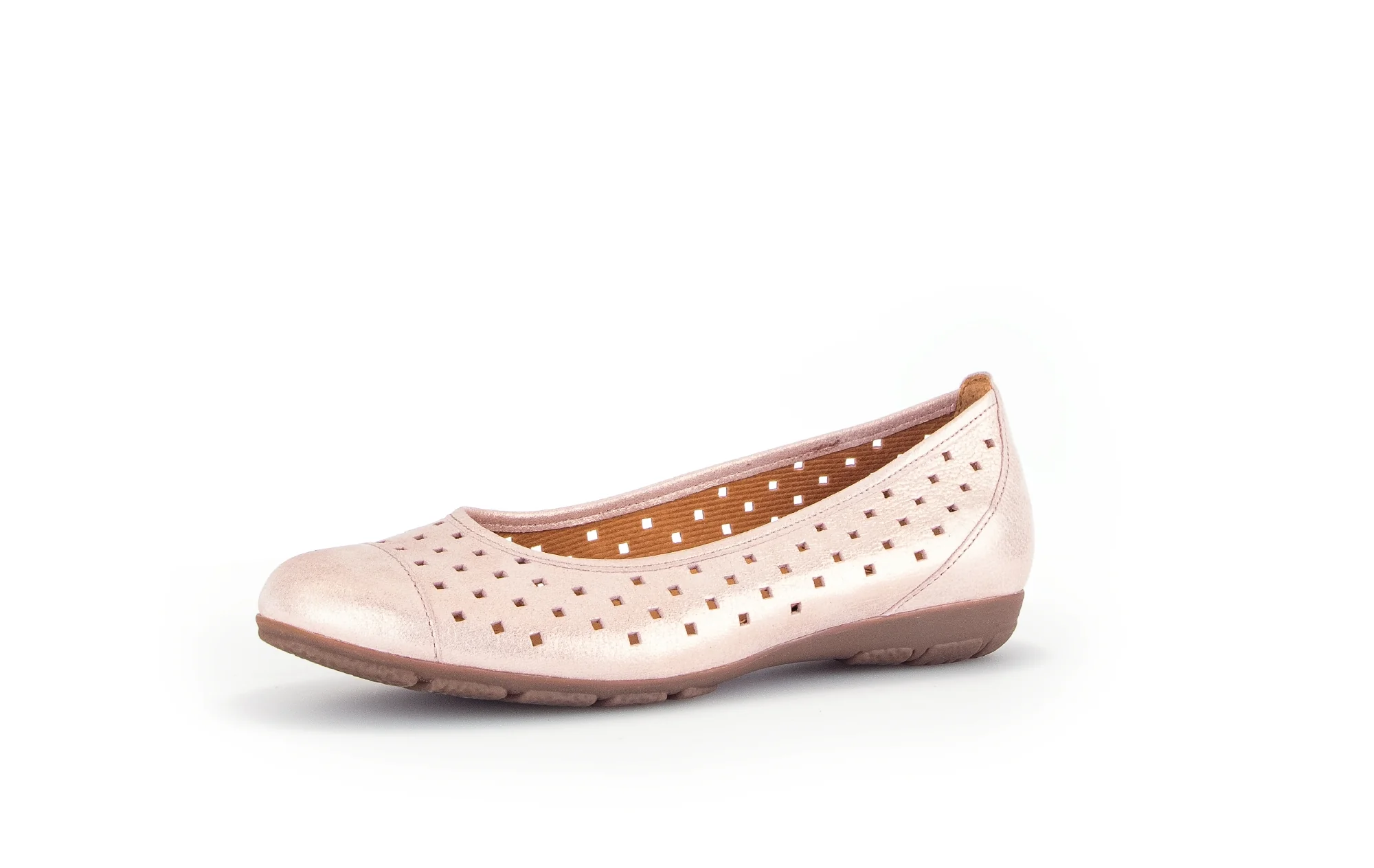 Ballerines roses en cuir velours - Image 3