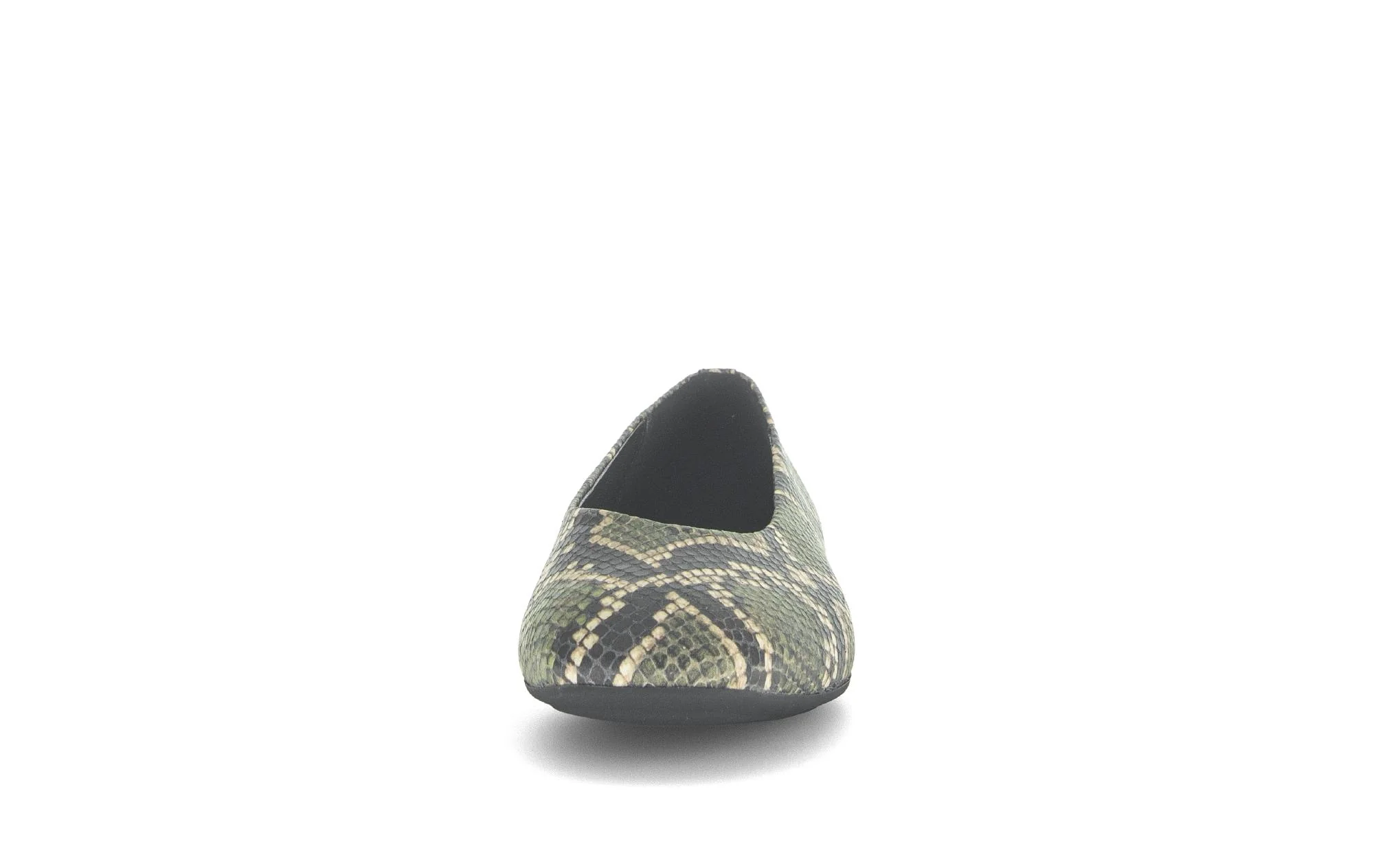 Ballerines vertes en cuir imprimé reptile - Image 5