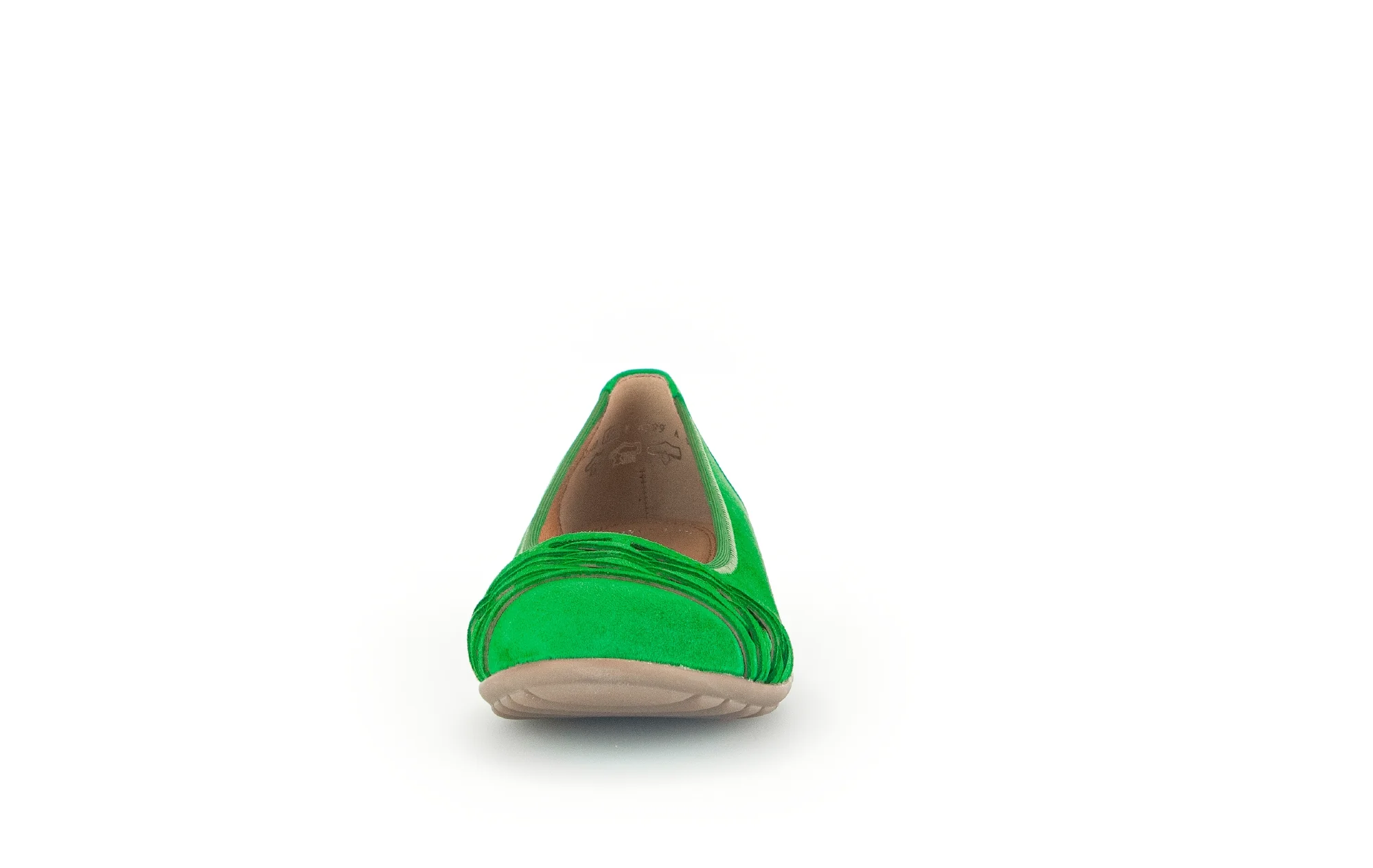 Ballerines vertes en cuir velours - Image 4