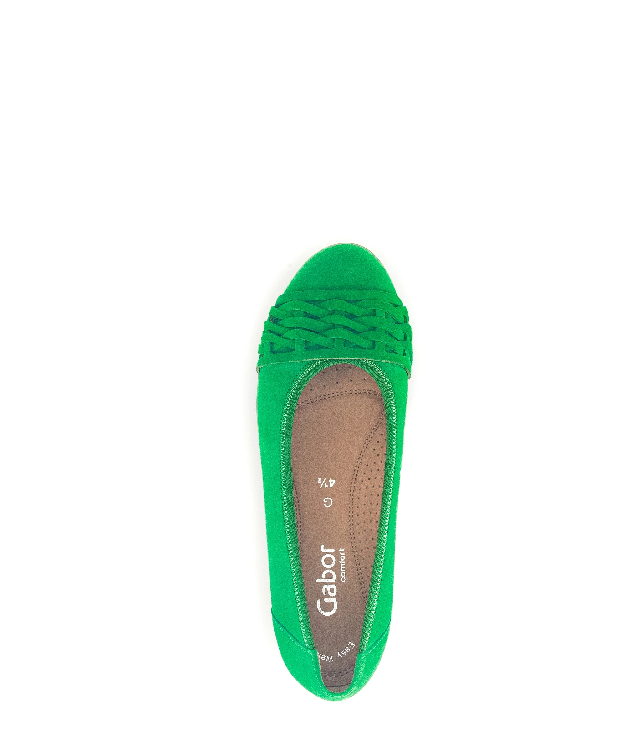 Ballerines vertes en cuir velours - Image 5