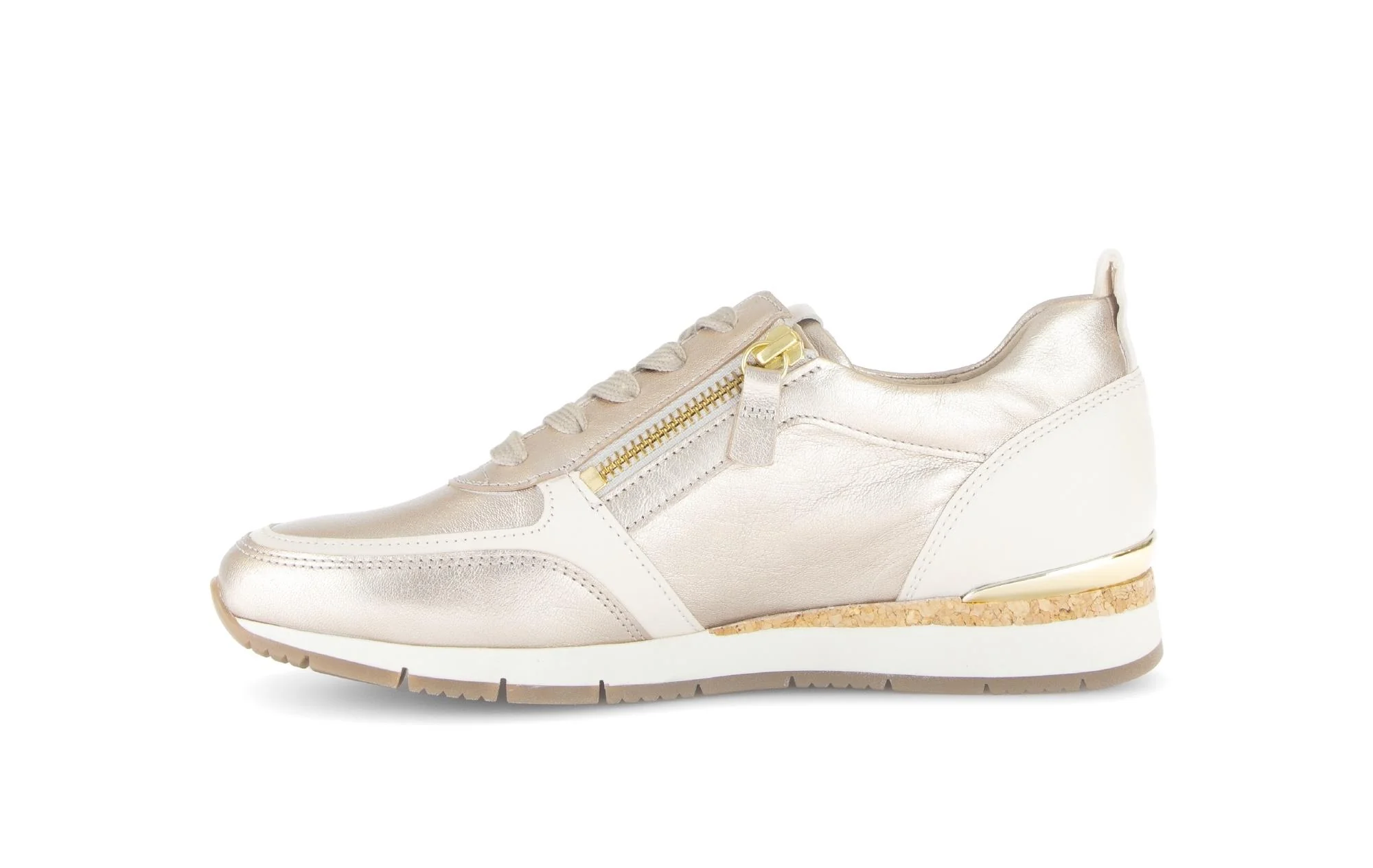 Baskets beiges en cuir - Image 2