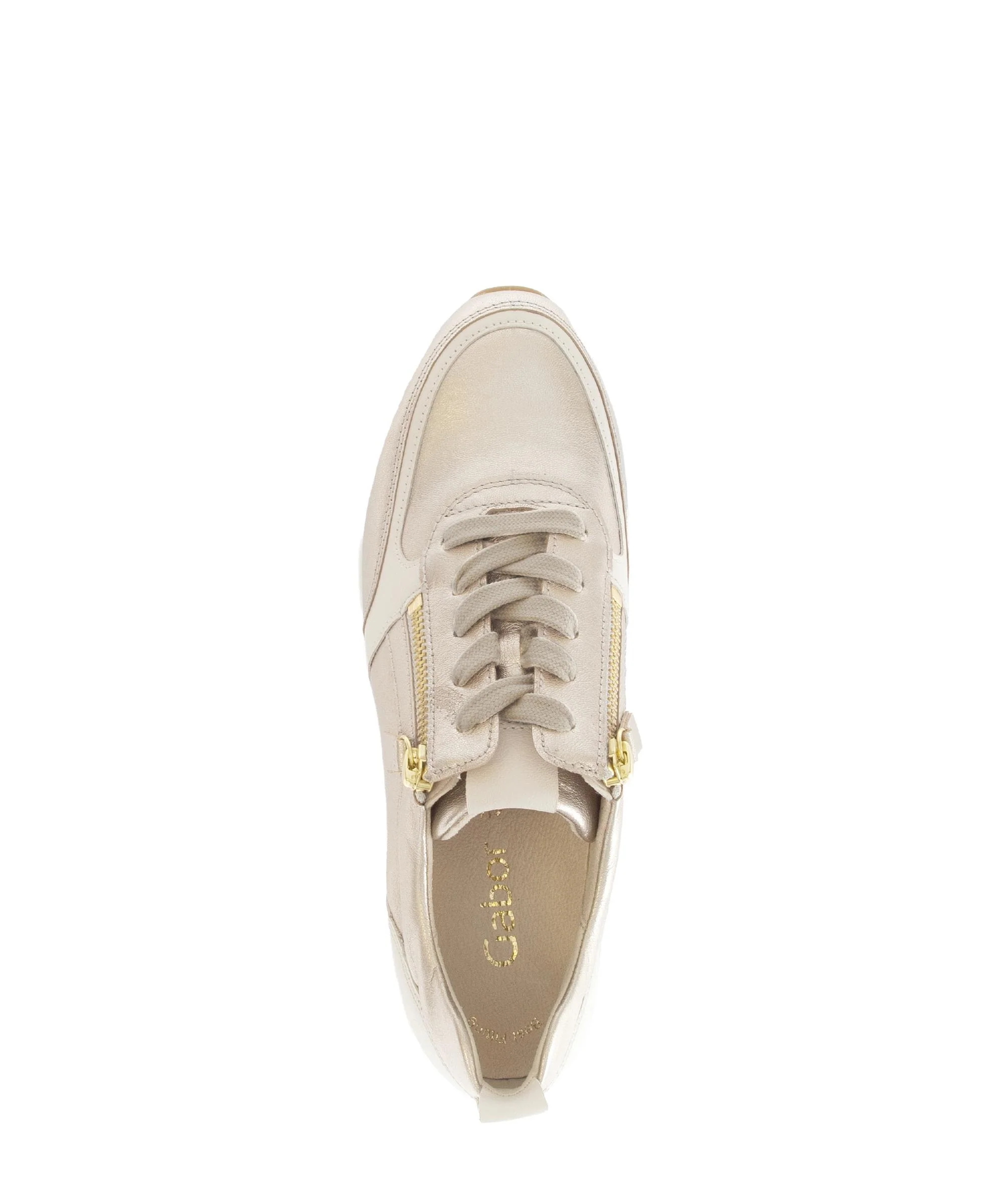 Baskets beiges en cuir - Image 3