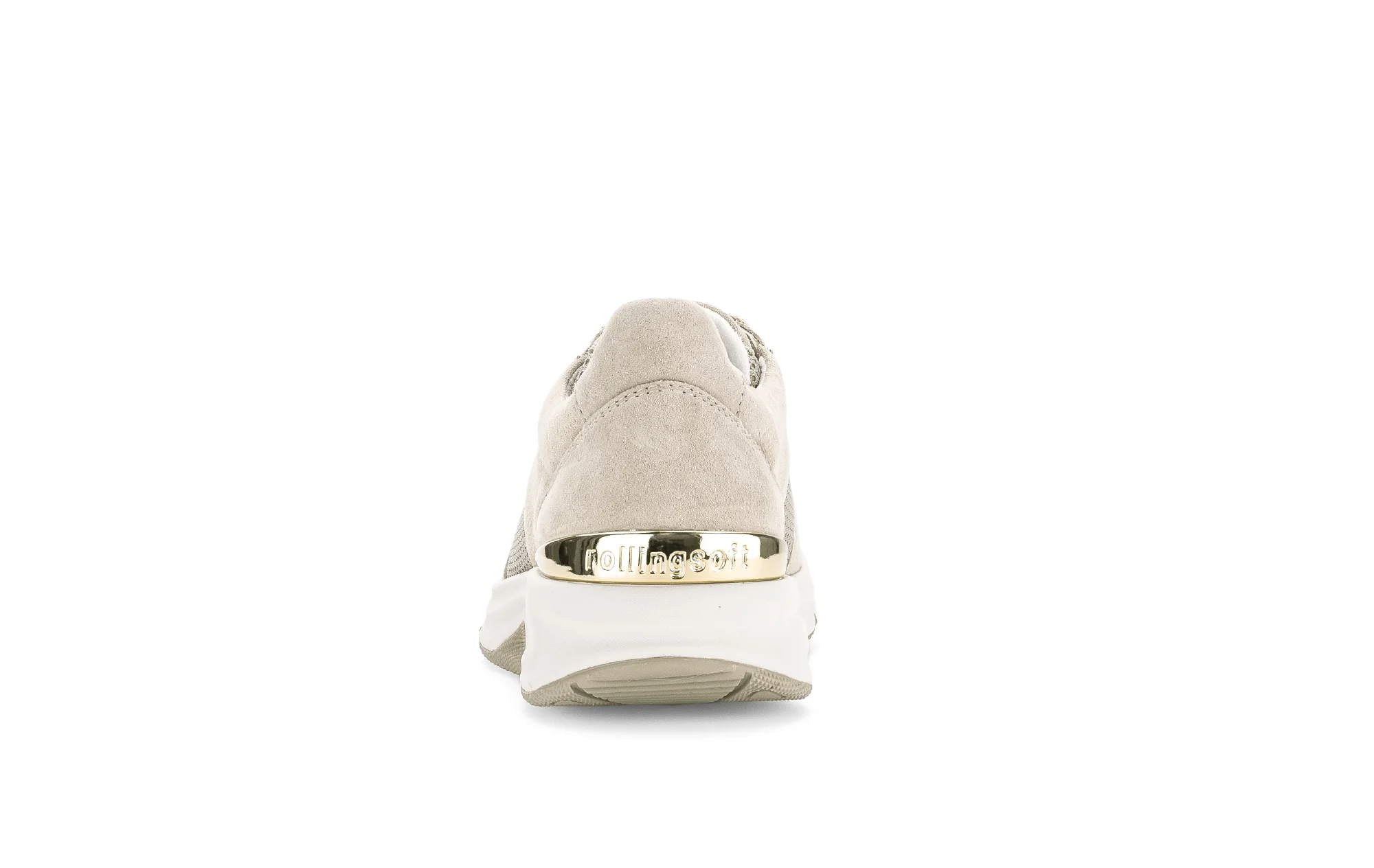 Baskets beiges en nubuck et textile - Image 4