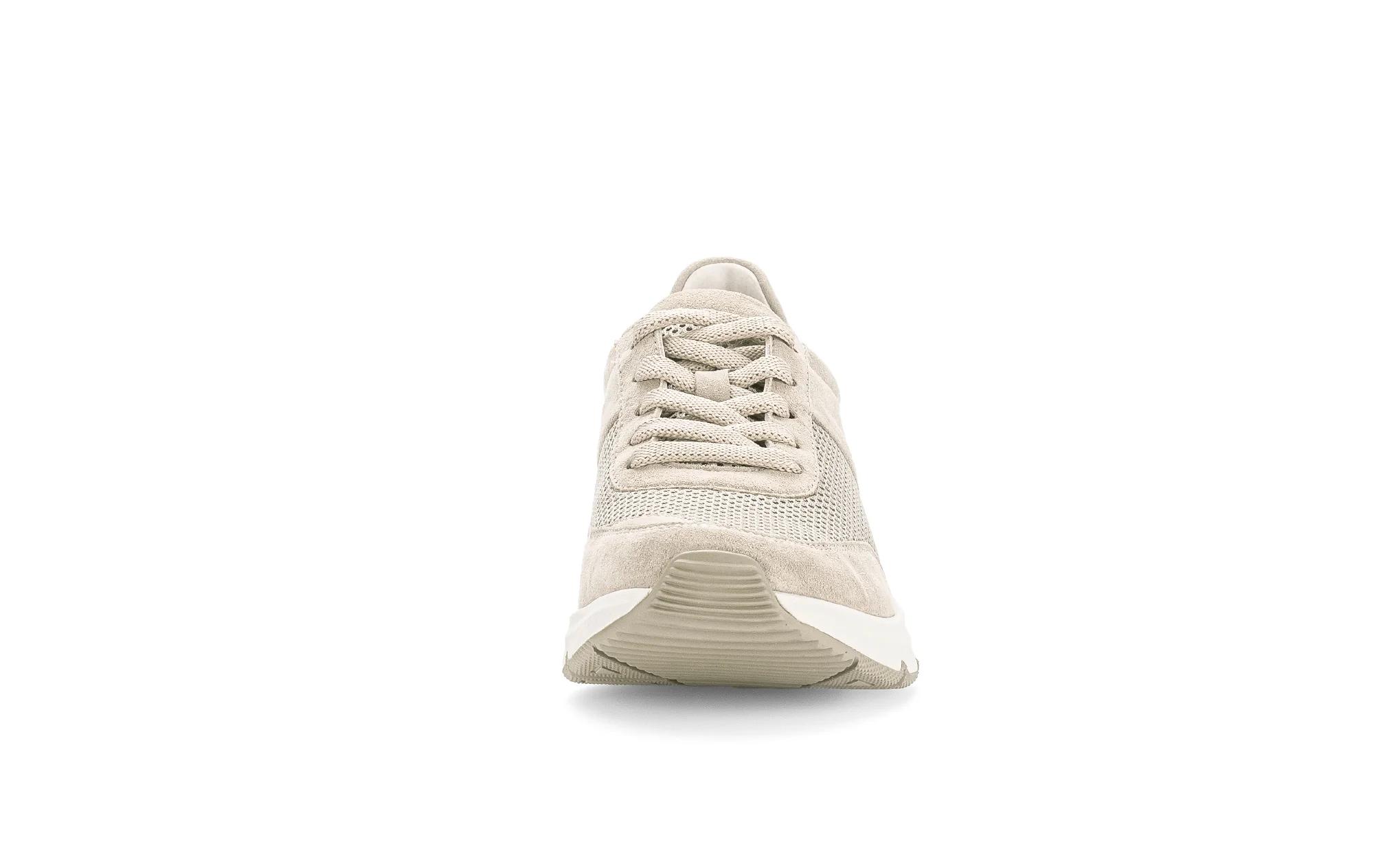Baskets beiges en nubuck et textile - Image 5