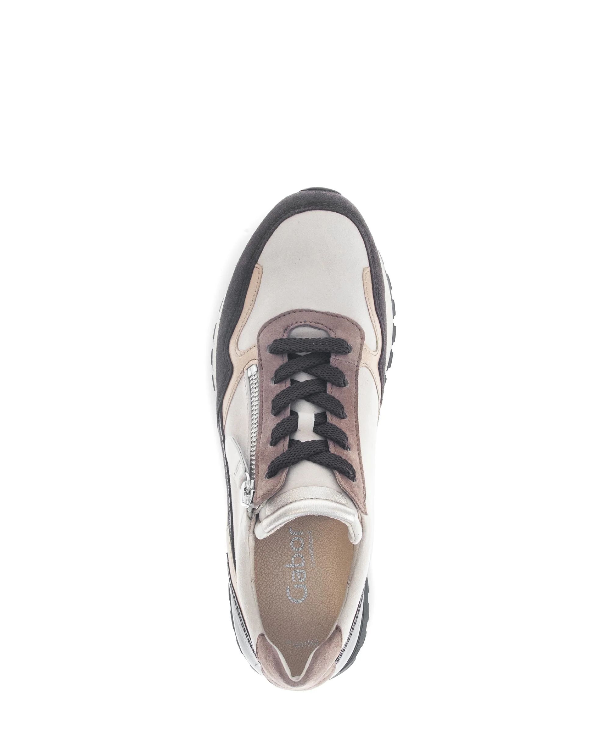Baskets beiges en cuir et nubuck - Image 3