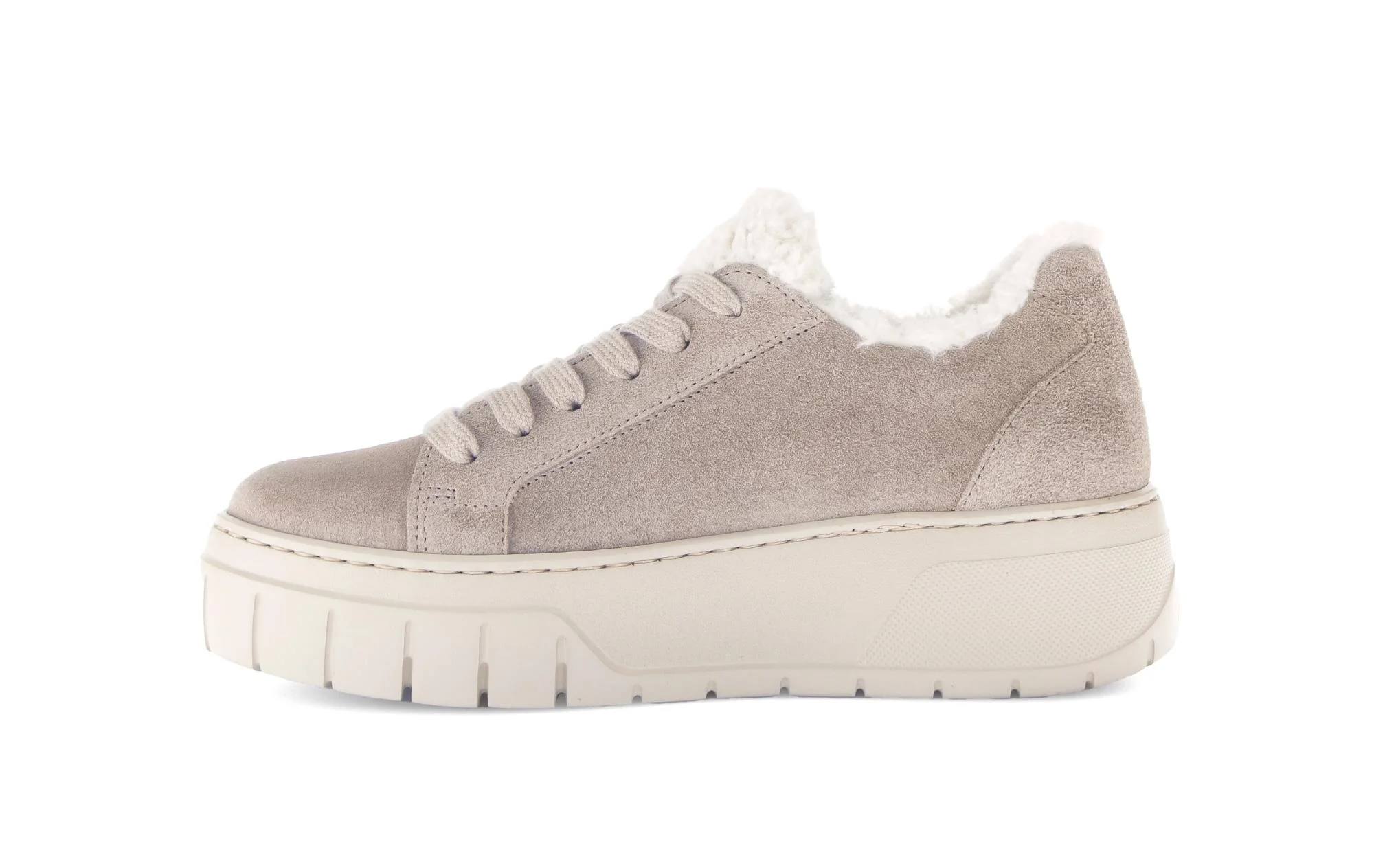 Baskets beiges en cuir nubuck - doublure intérieure chaude - Image 2