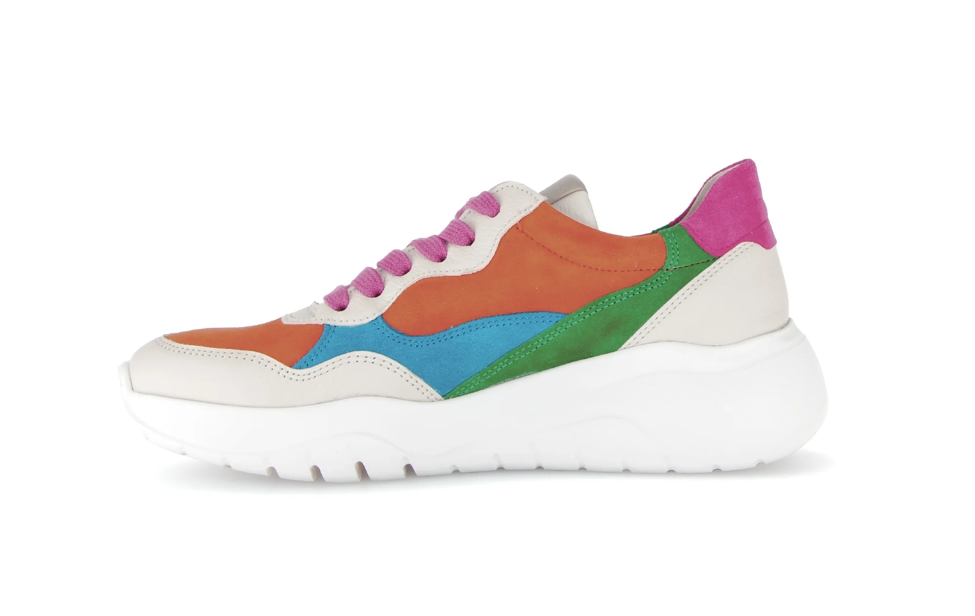 Baskets beiges en cuir imprimé - Image 2