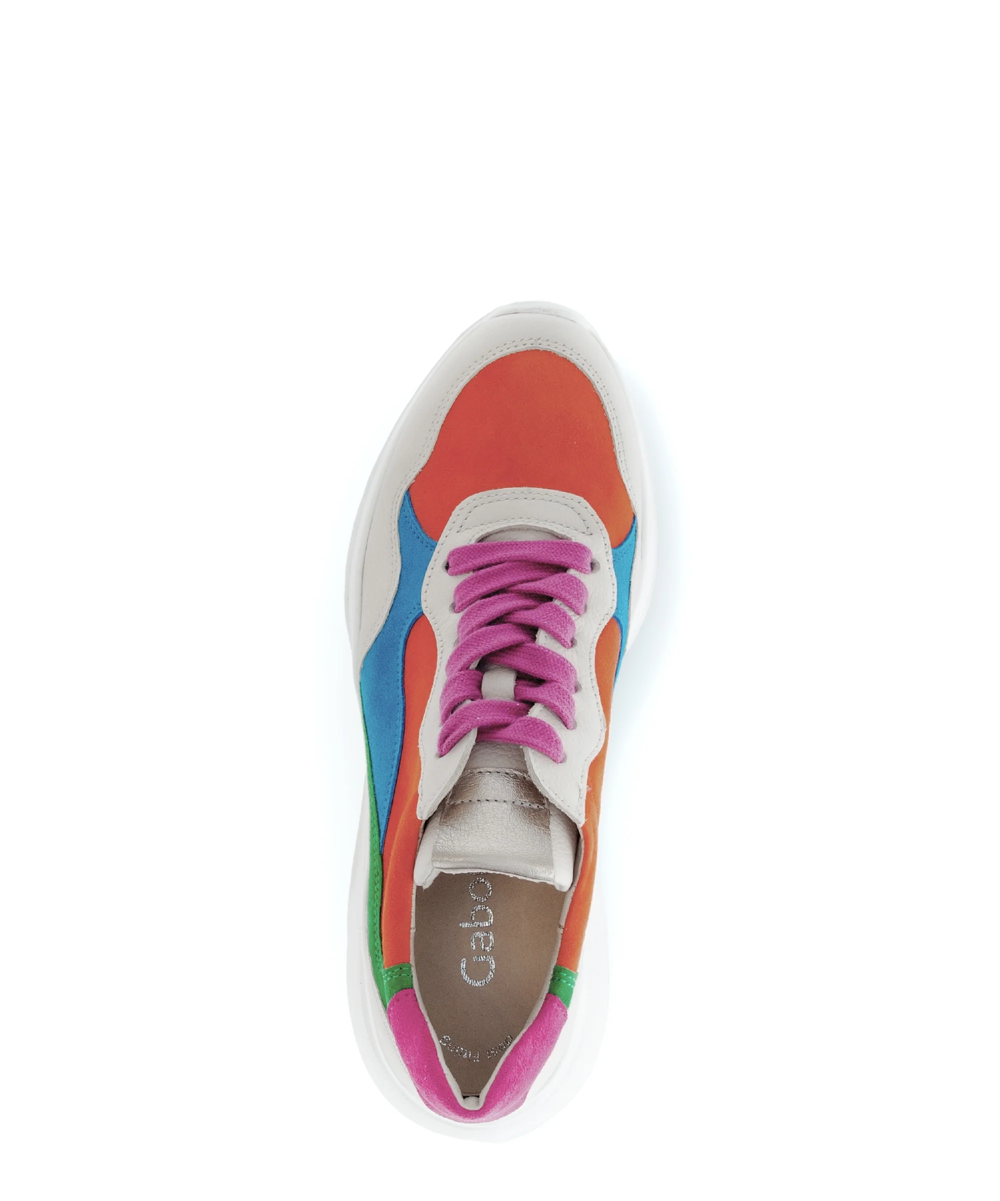 Baskets beiges en cuir imprimé - Image 3