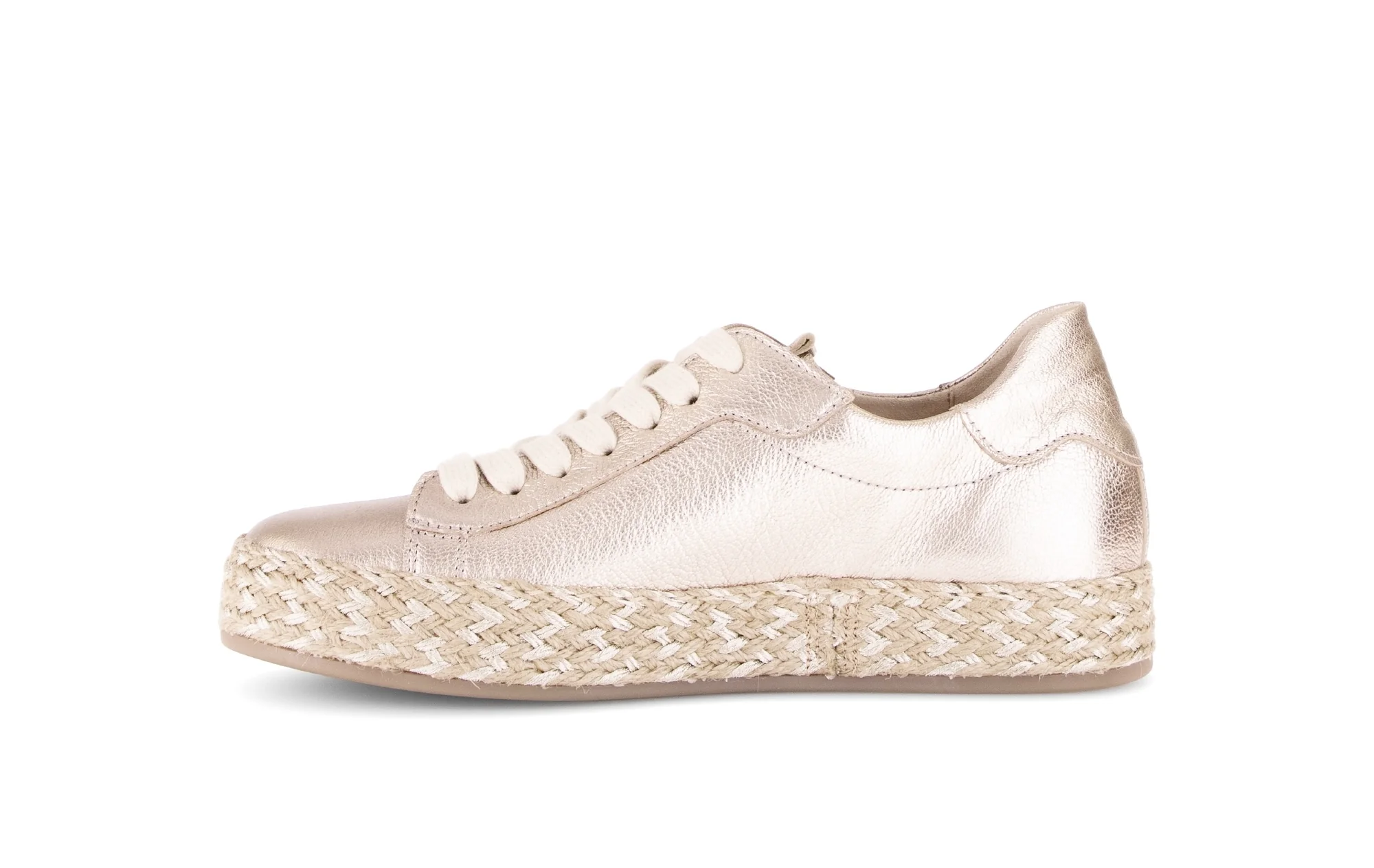 Baskets beiges en cuir - Image 2