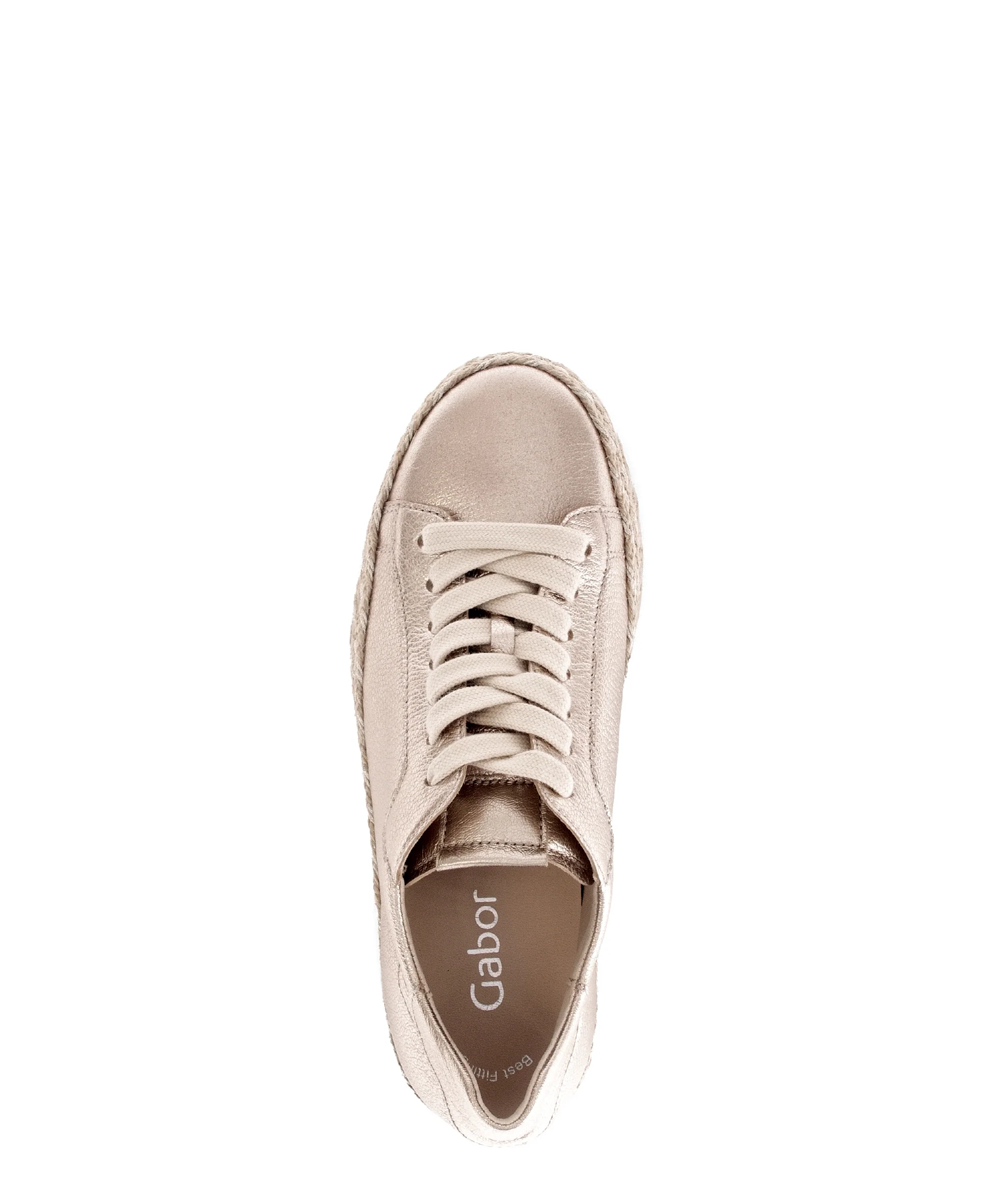 Baskets beiges en cuir - Image 3