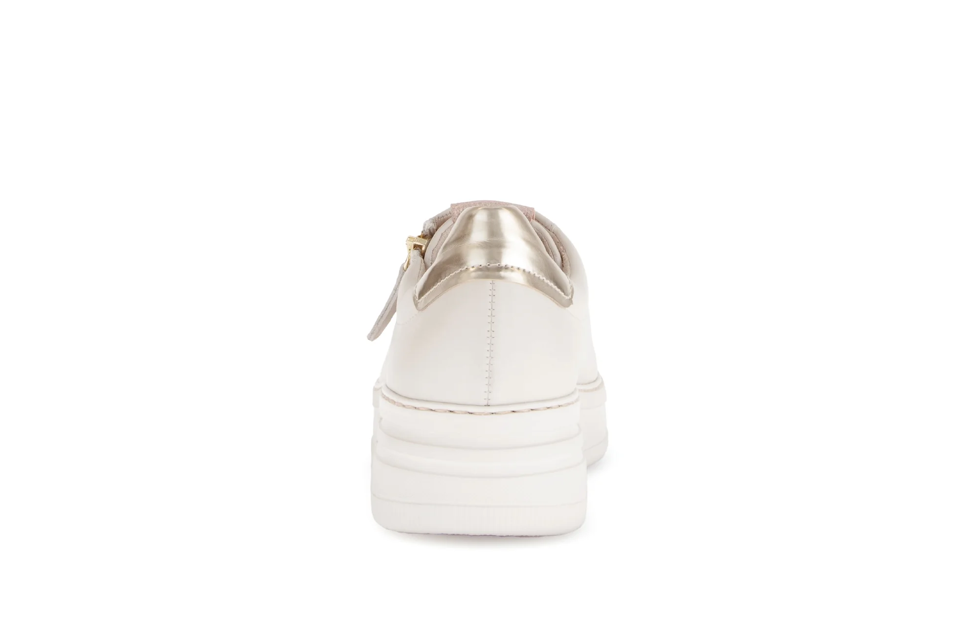 Baskets beiges en cuir lisse - Image 4