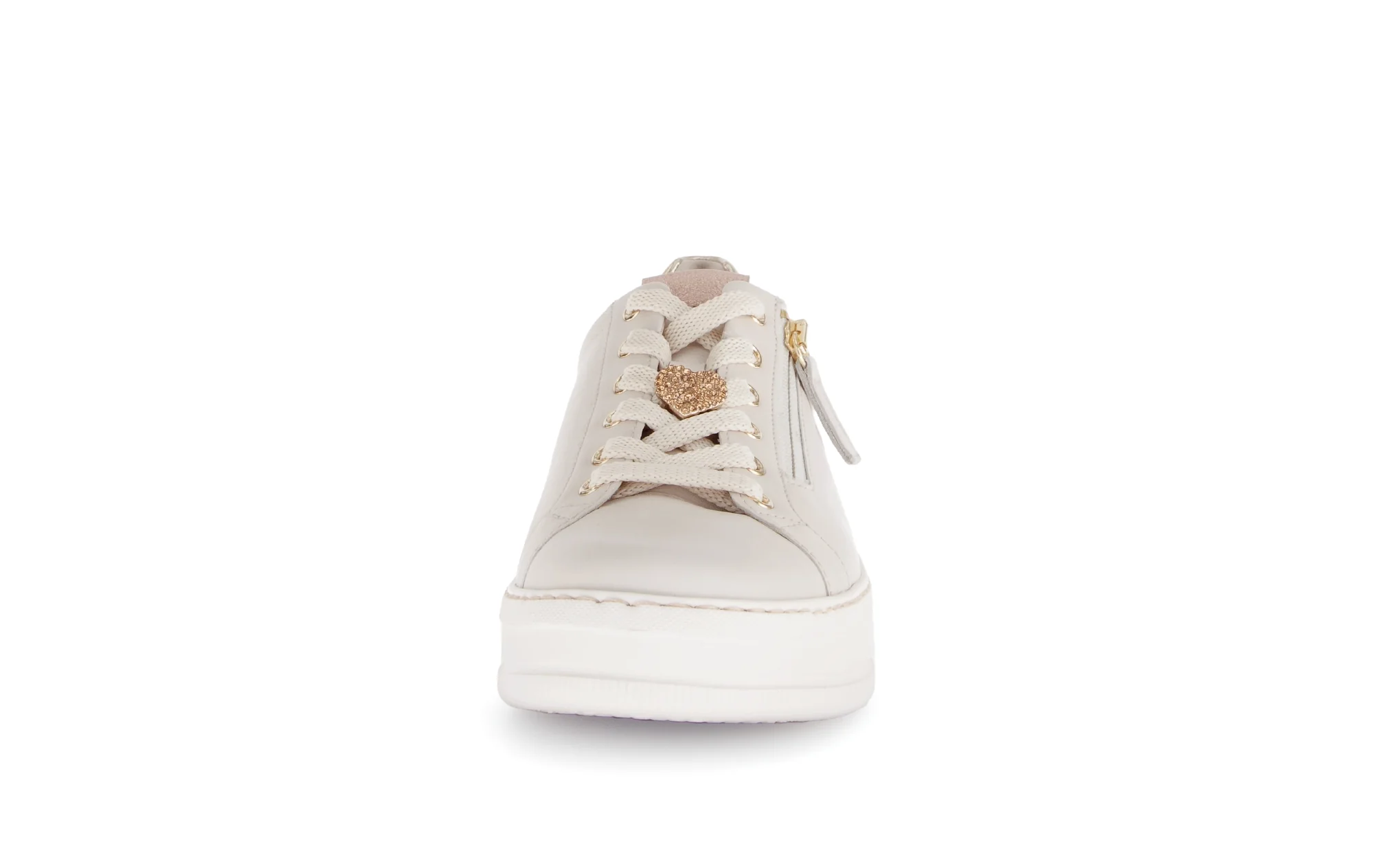 Baskets beiges en cuir lisse - Image 5