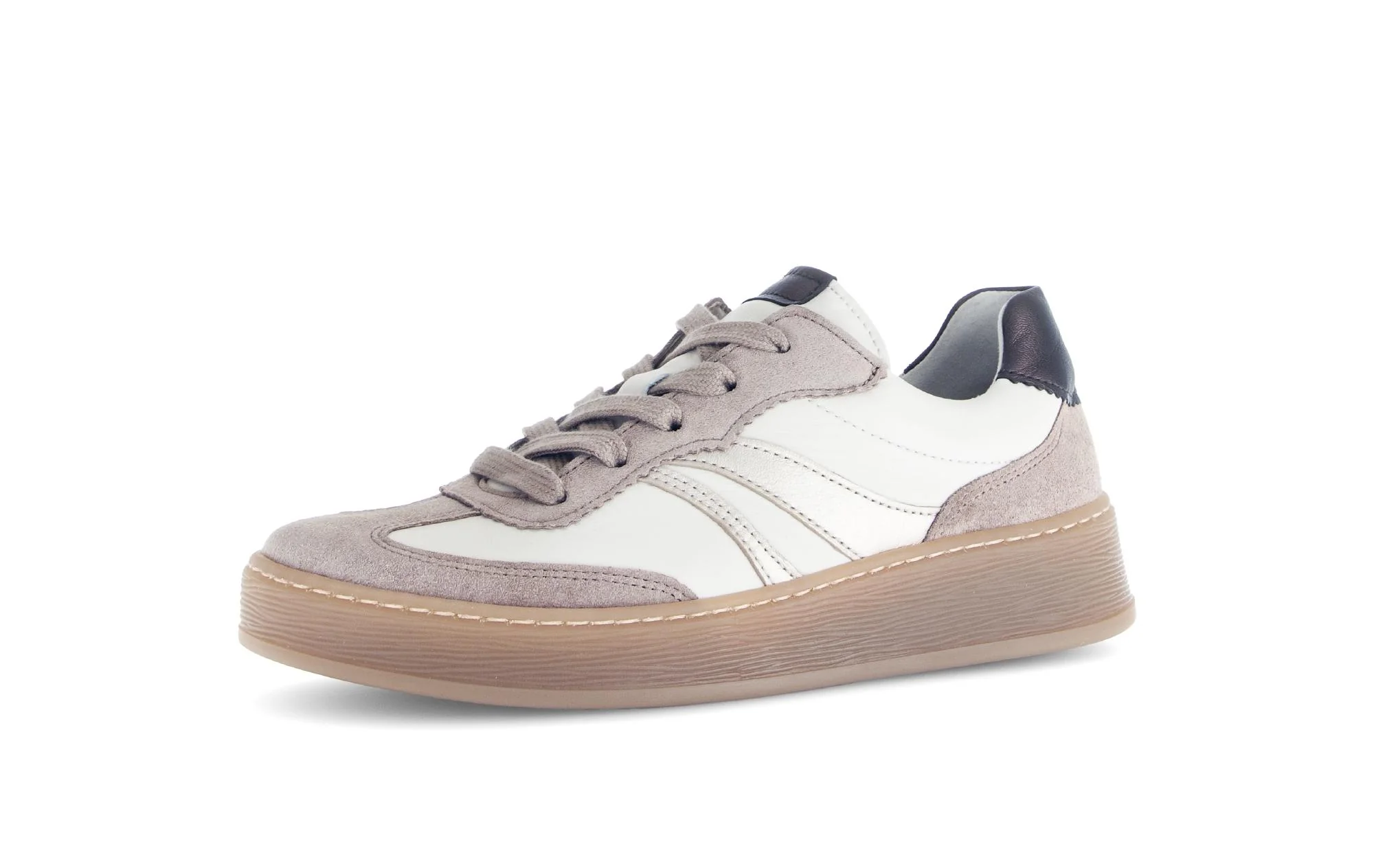 Baskets beiges en cuir lisse - Image 6