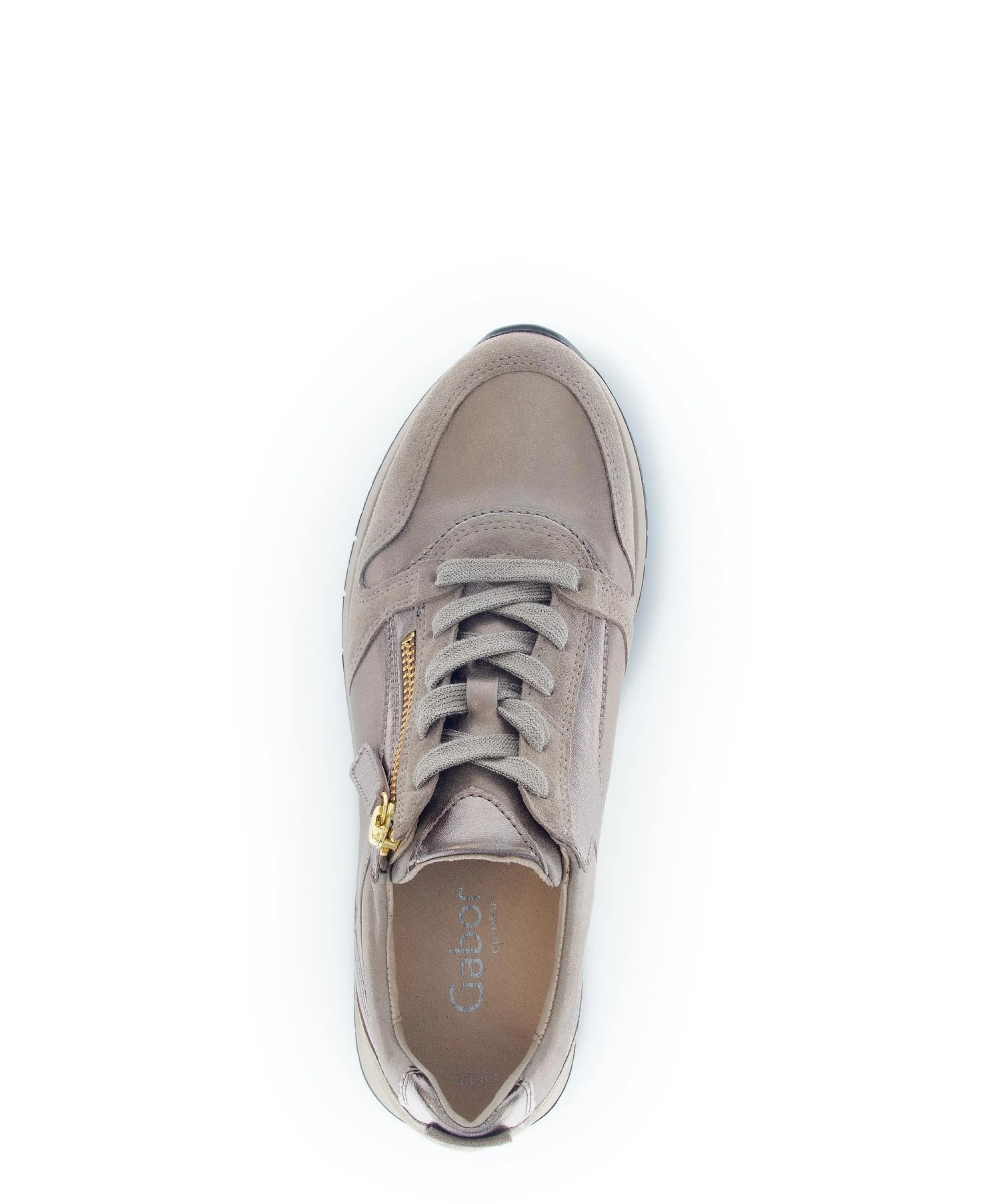 Baskets beiges en cuir lisse - Image 3