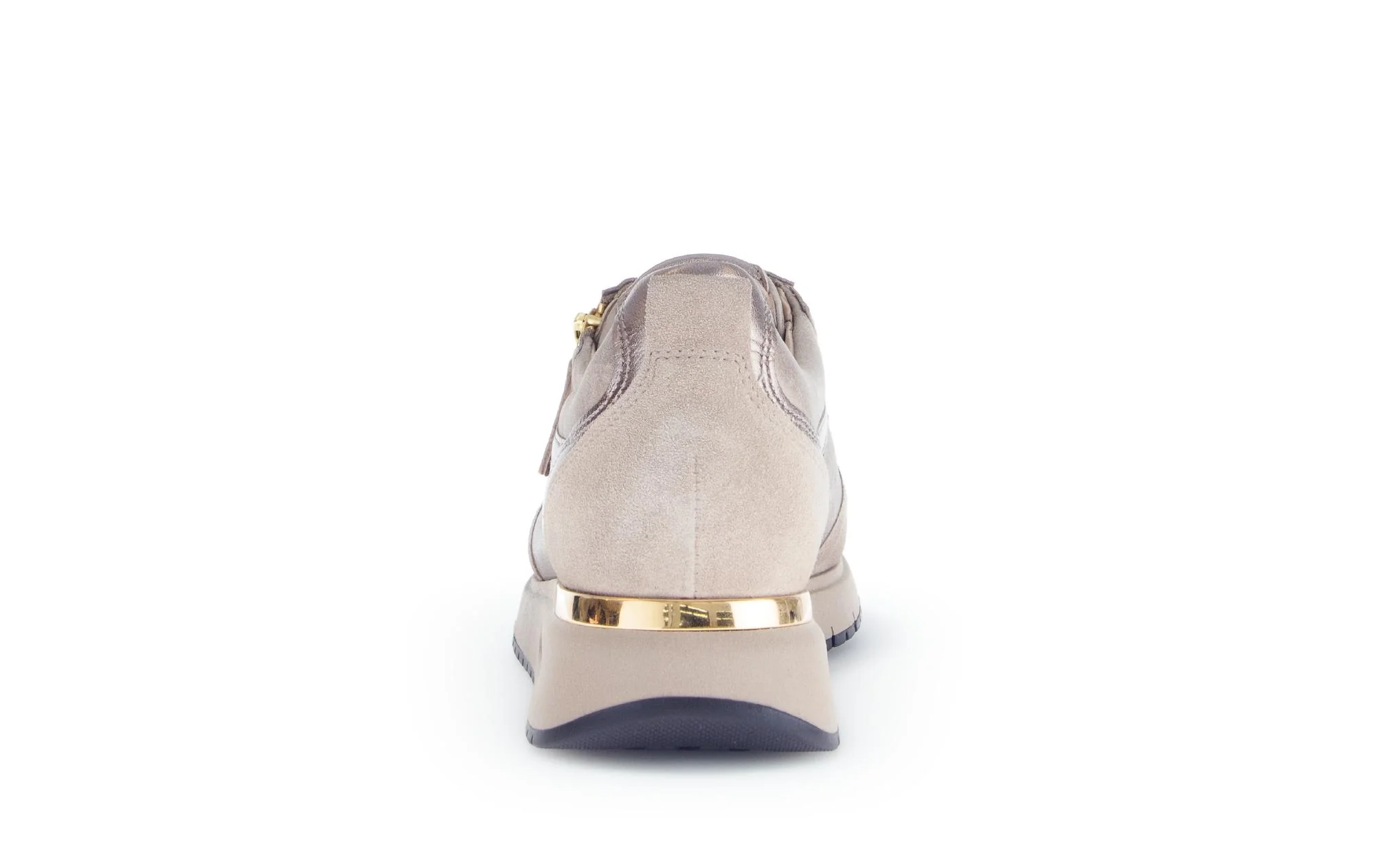 Baskets beiges en cuir lisse - Image 4