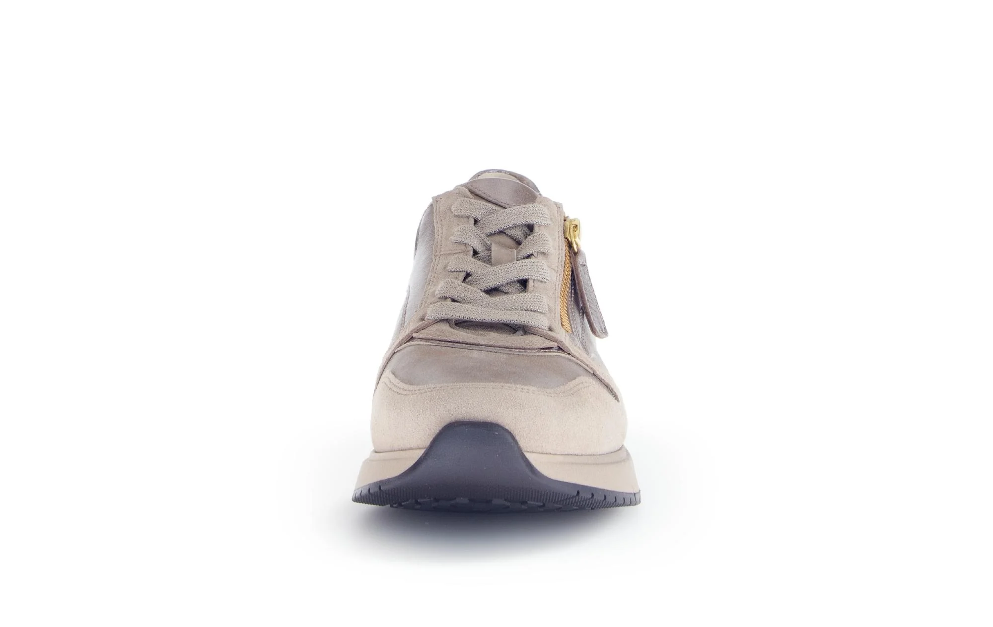 Baskets beiges en cuir lisse - Image 5