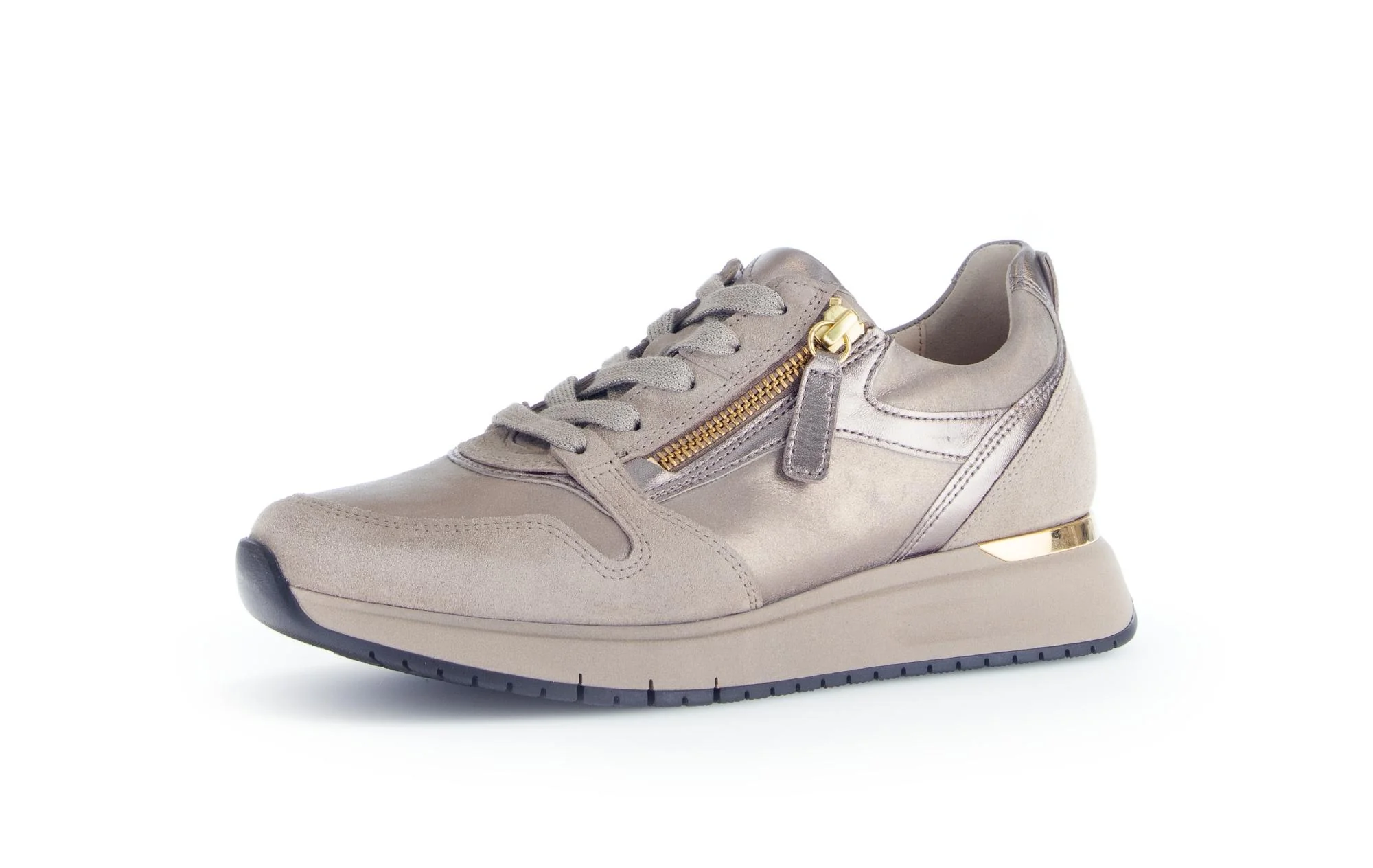 Baskets beiges en cuir lisse - Image 6