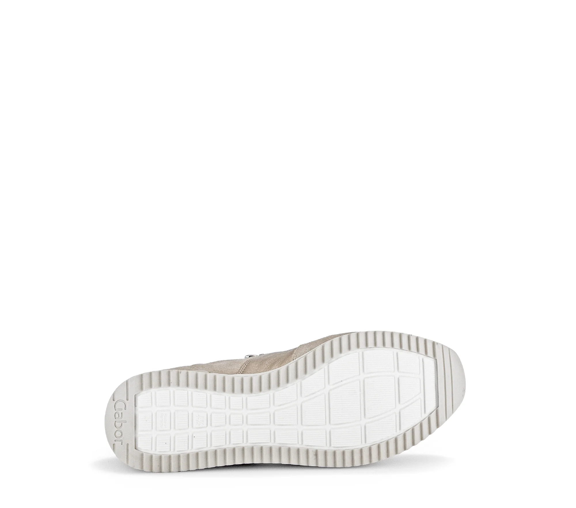 Baskets beiges en nubuck insert métallisé - Image 6