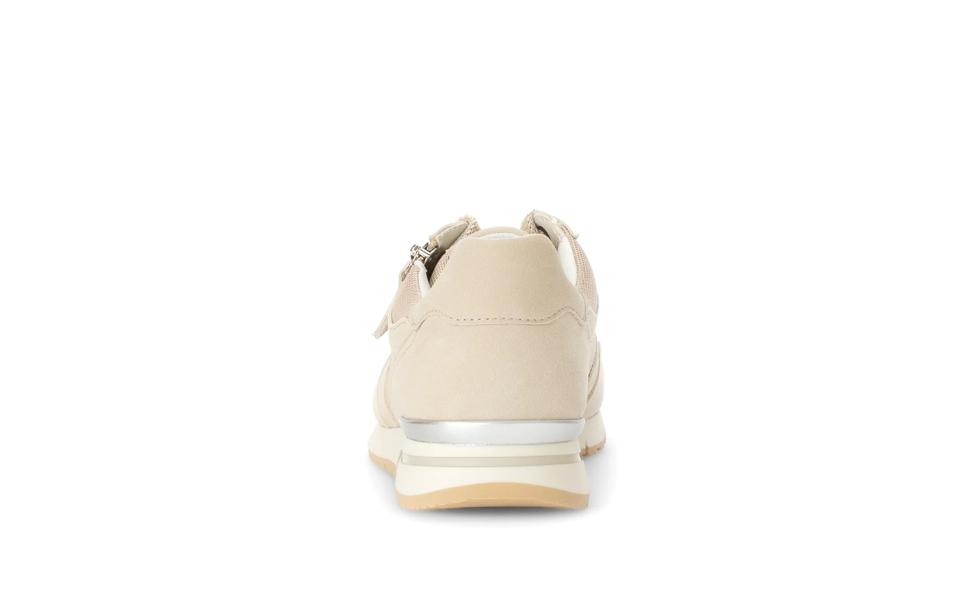 Baskets beiges en cuir velours - Image 4
