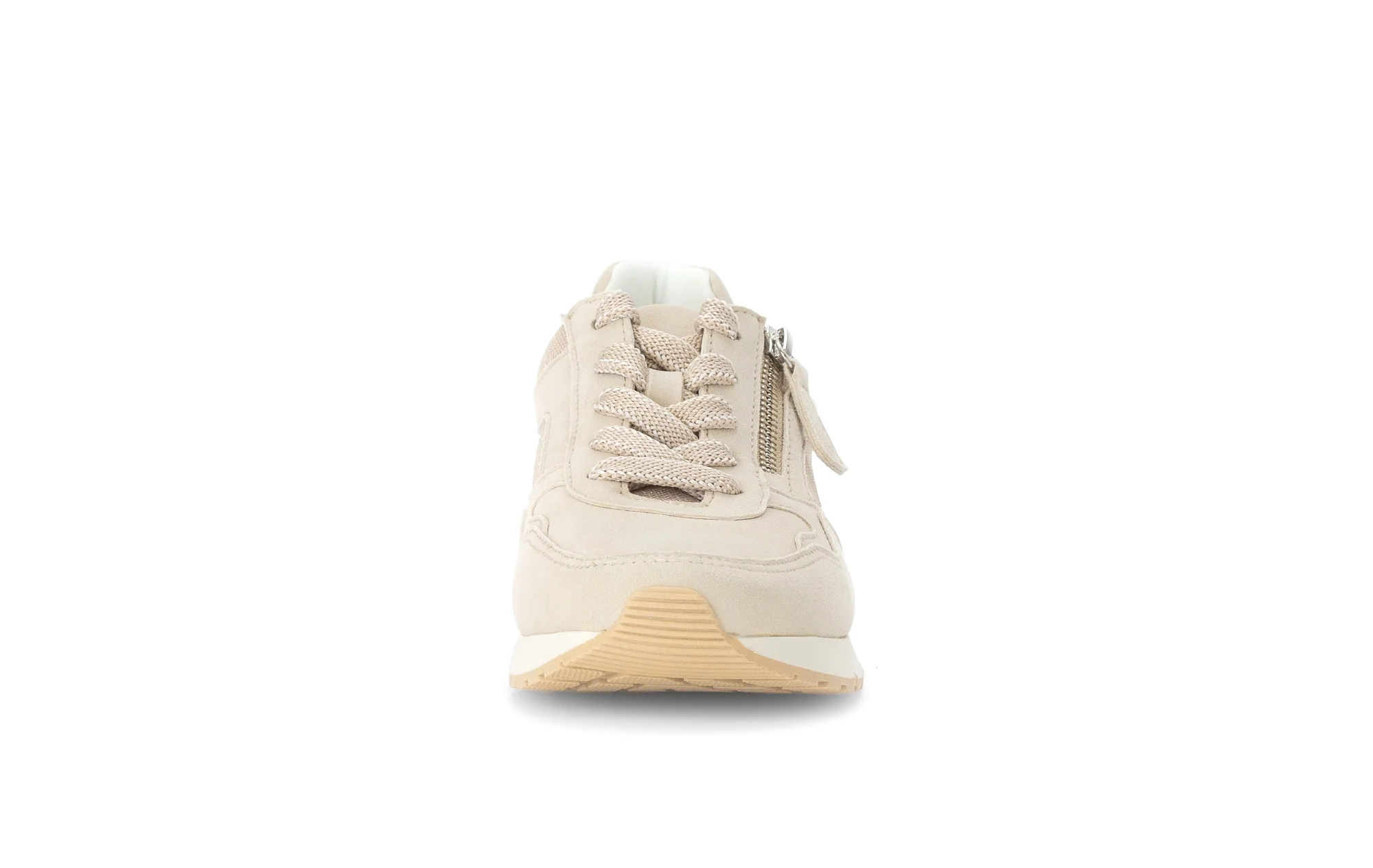 Baskets beiges en cuir velours - Image 5