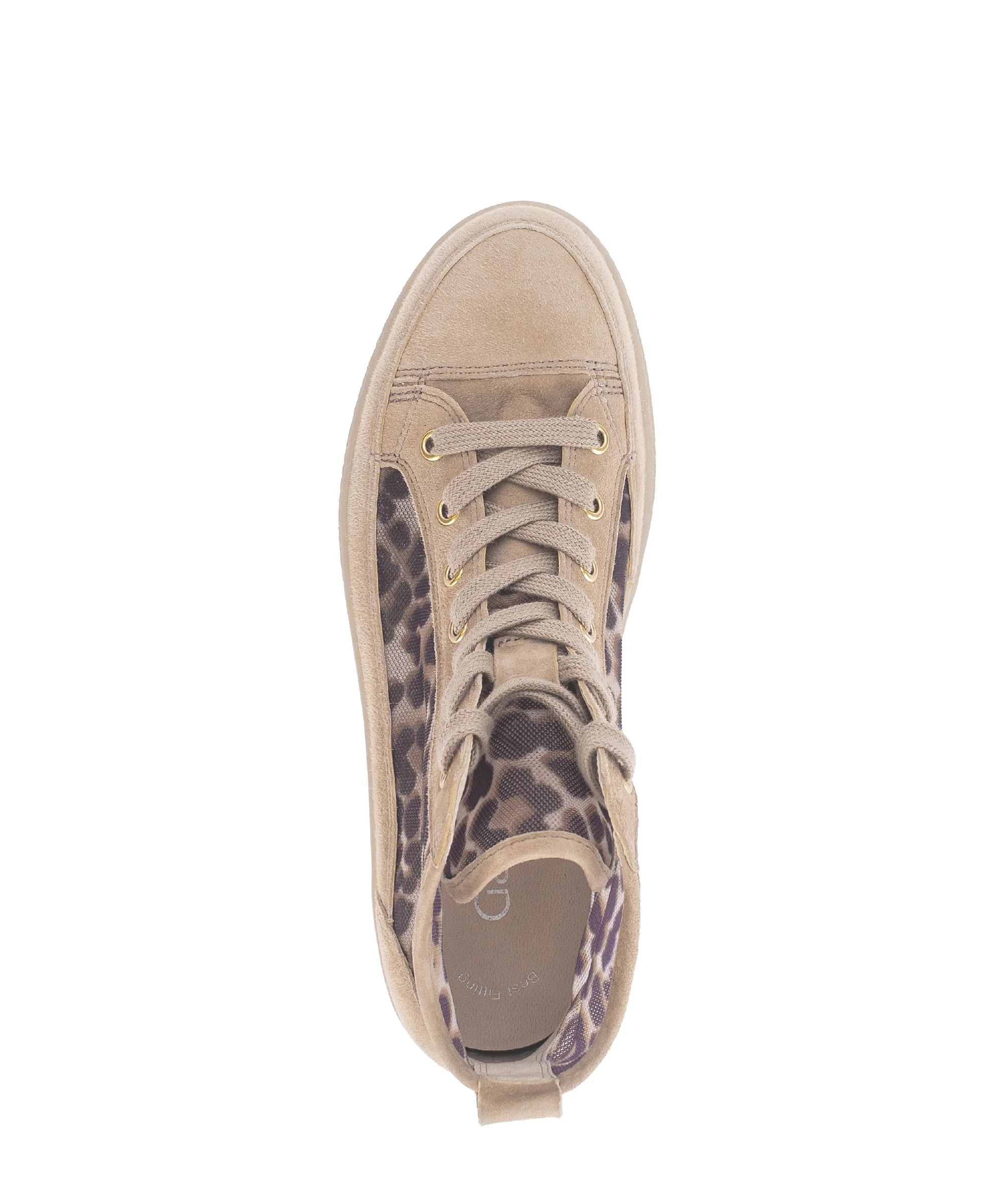 Baskets beiges en velours - Image 3