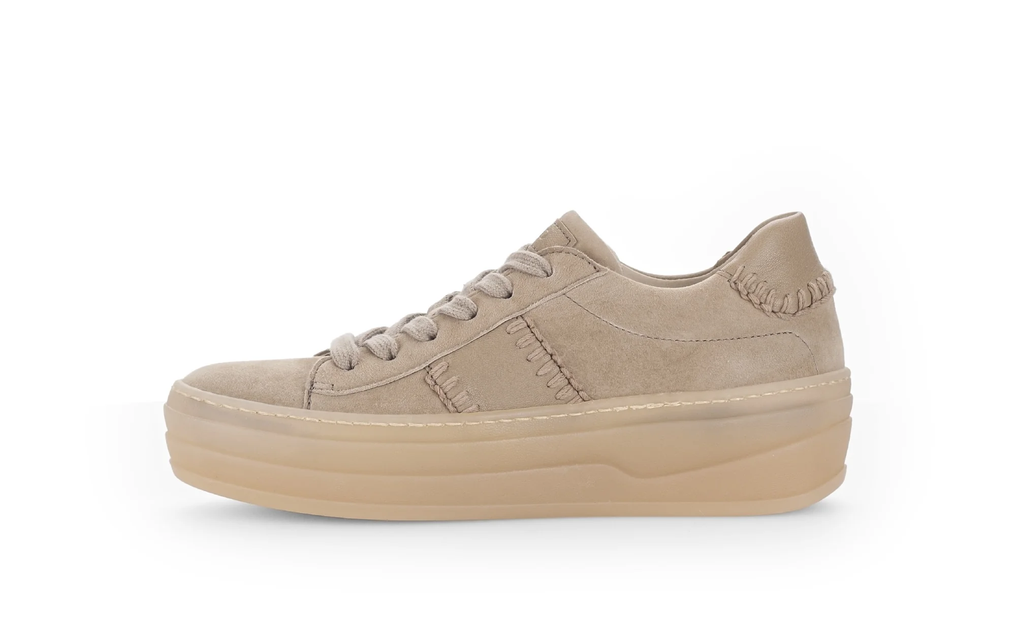Baskets beiges en velours - Image 2
