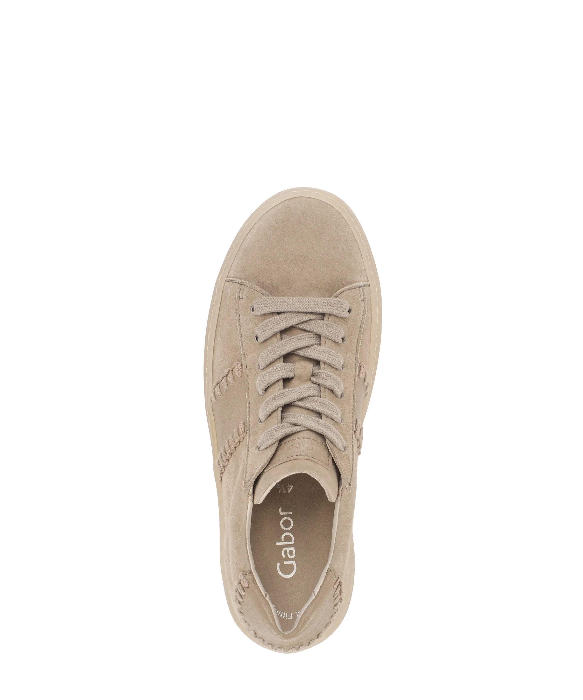 Baskets beiges en velours - Image 3