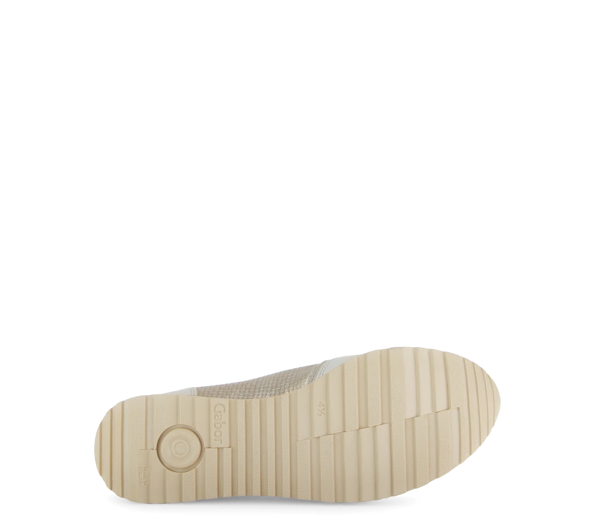 Baskets beiges métallisées en cuir - Image 6