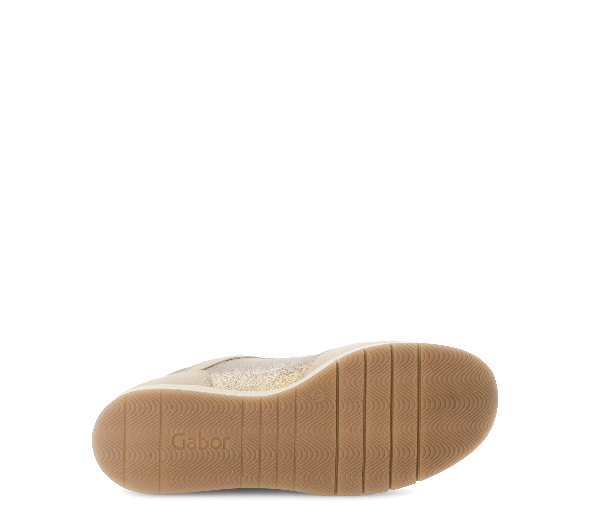 Baskets beiges métallisées en cuir métallisé - Image 6