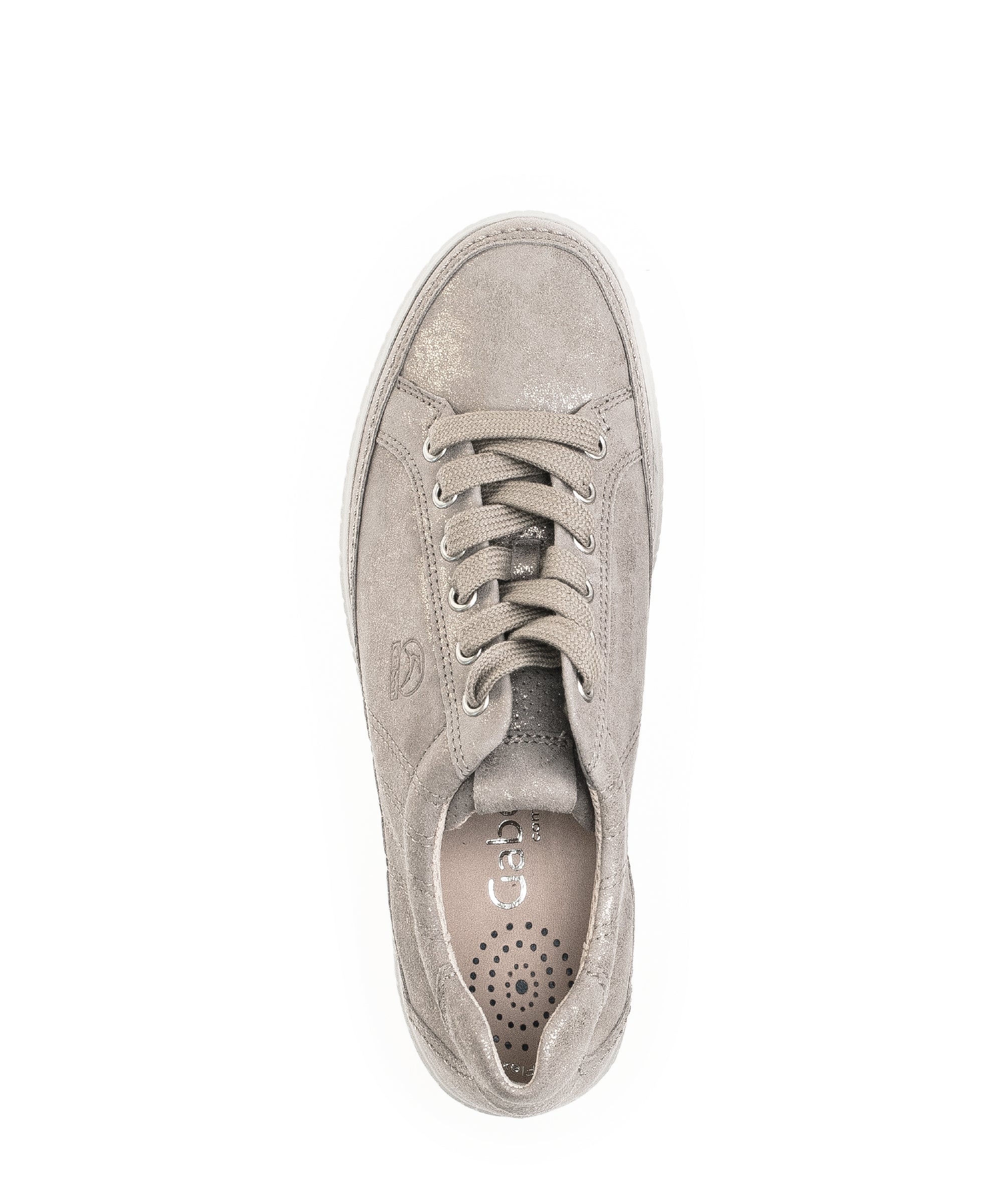 Baskets beiges en Nubuck métallisé - Image 3