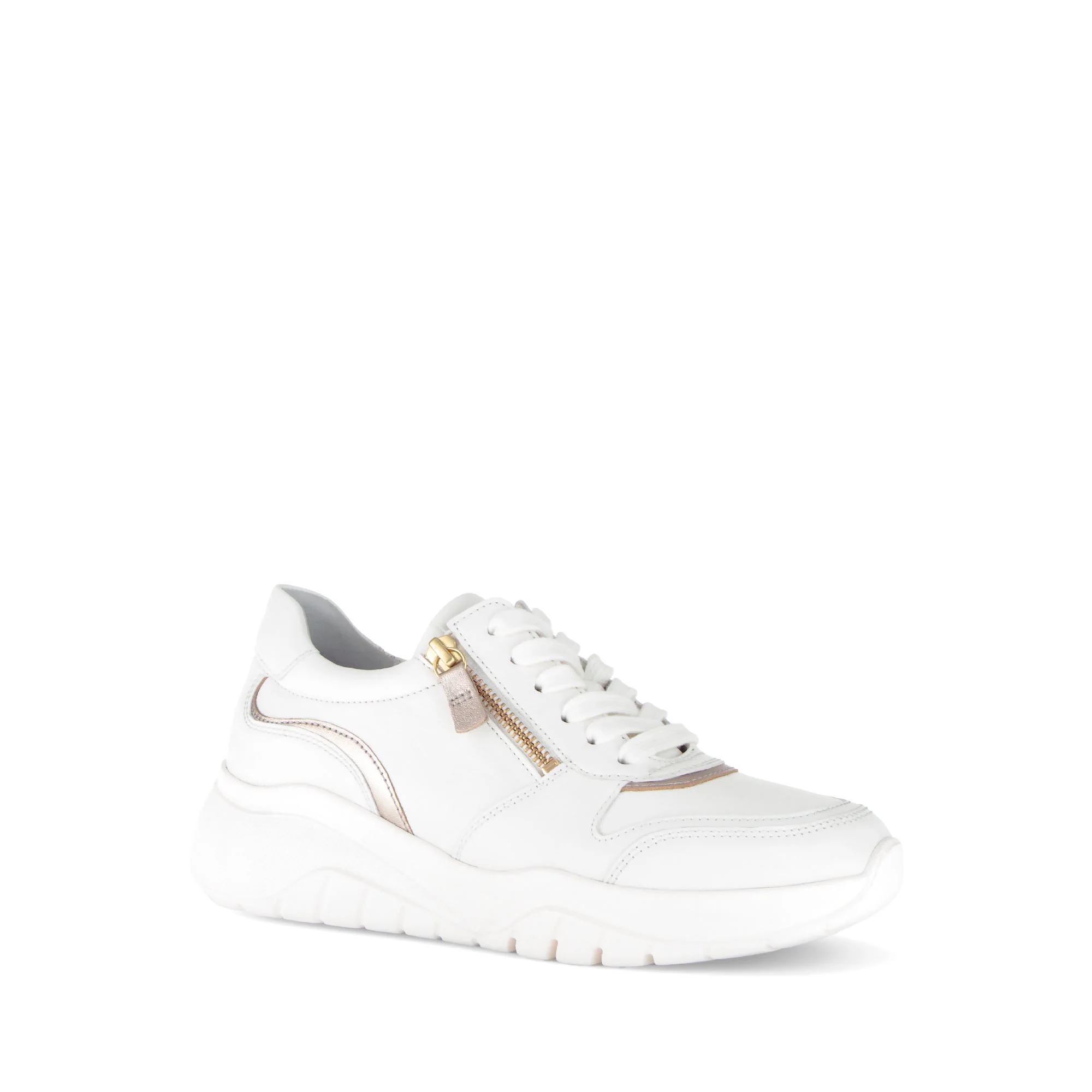 Baskets blanches en combinaison cuirs - Image 3
