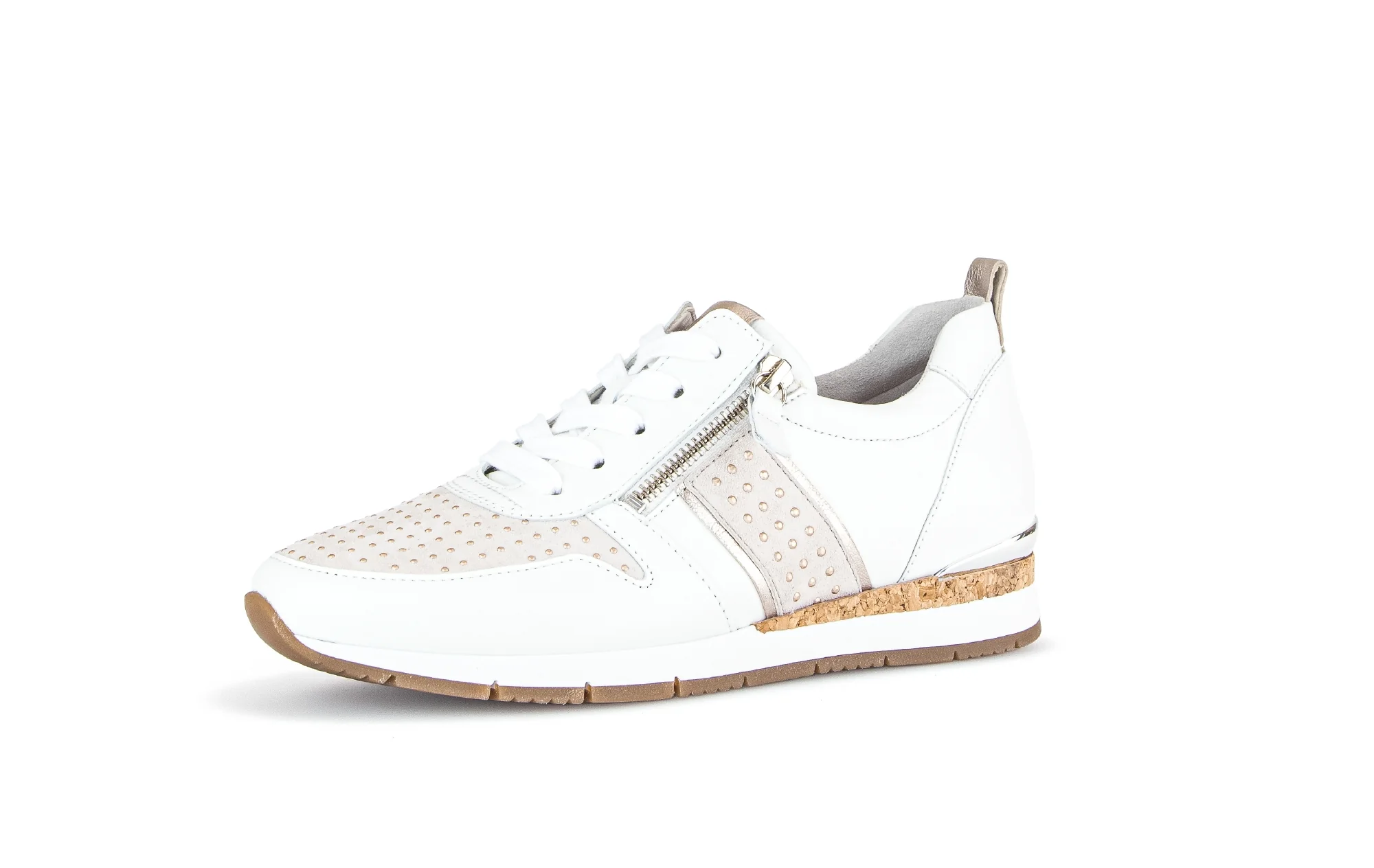 Baskets blanches en combinaison cuirs - Image 3