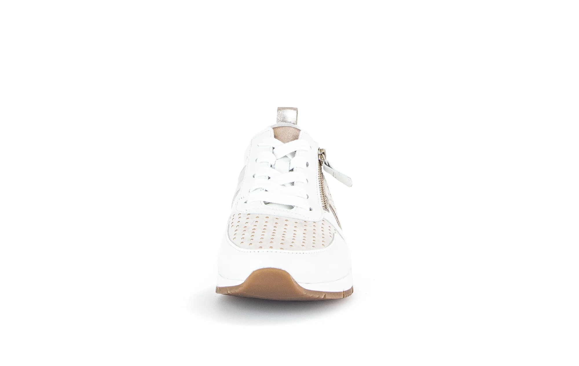Baskets blanches en combinaison cuirs - Image 4