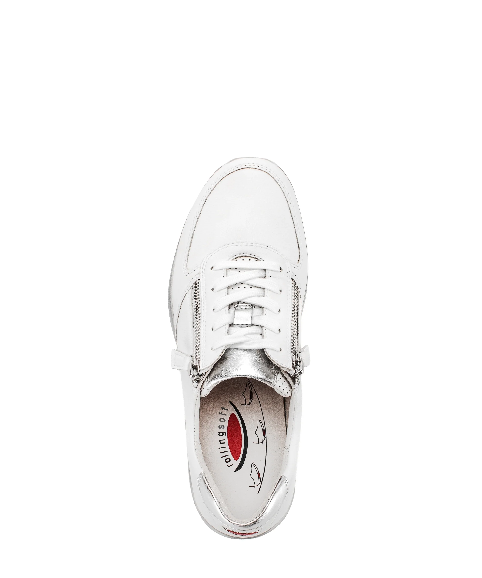 Baskets blanches en cuir - Image 3