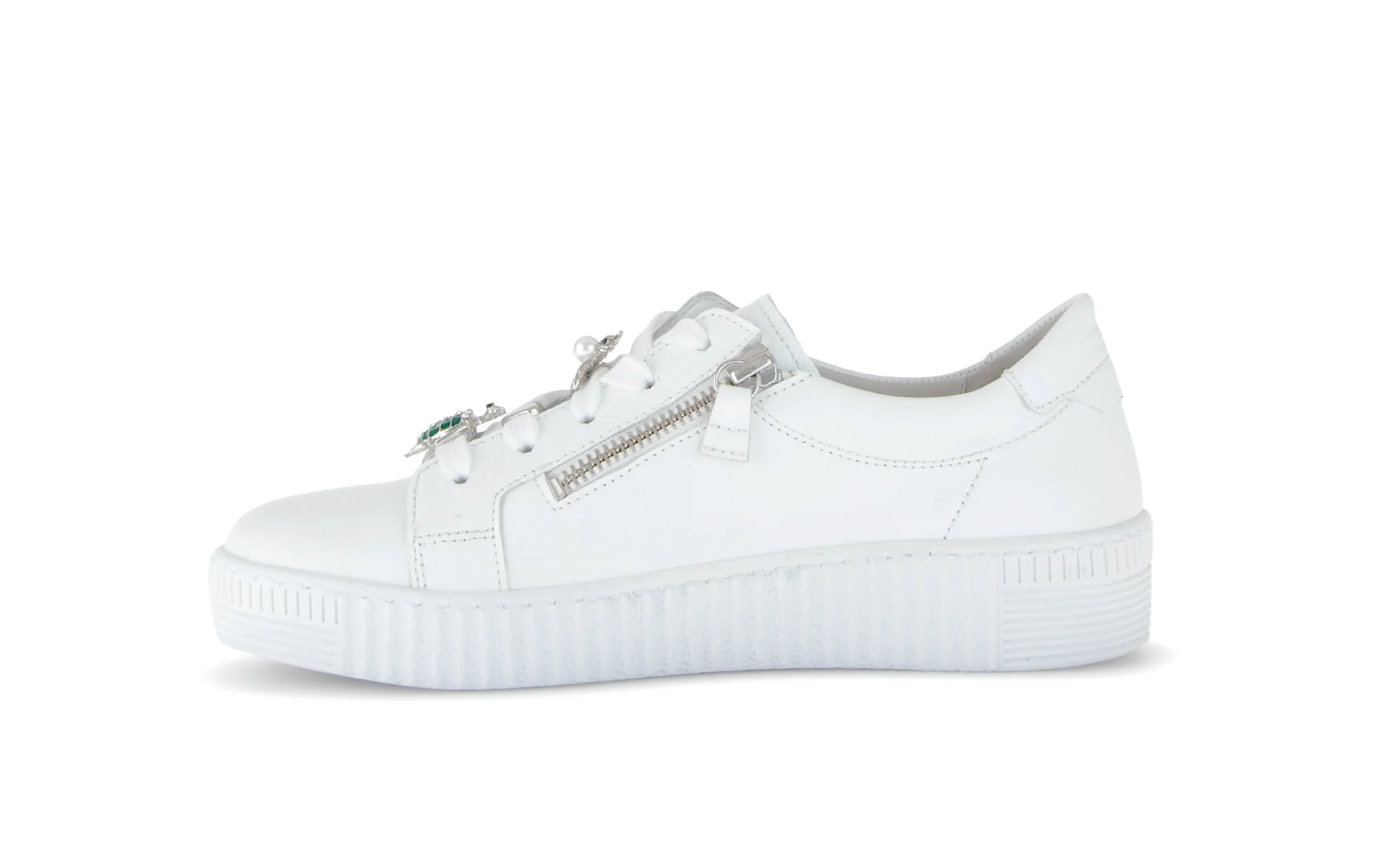 Baskets blanches en cuir - Image 2
