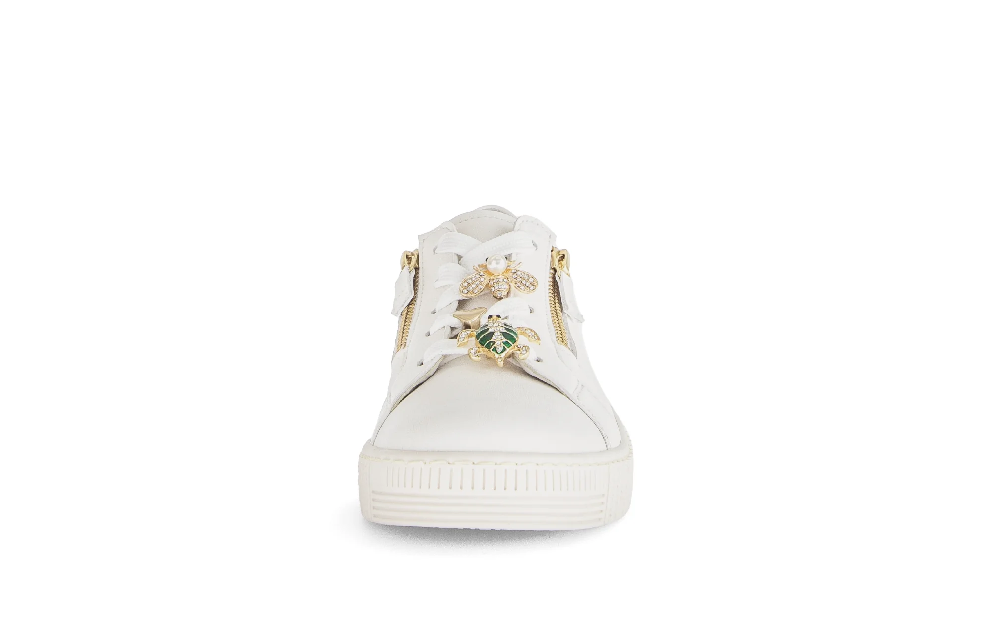 Baskets blanches en cuir lisse - Image 5