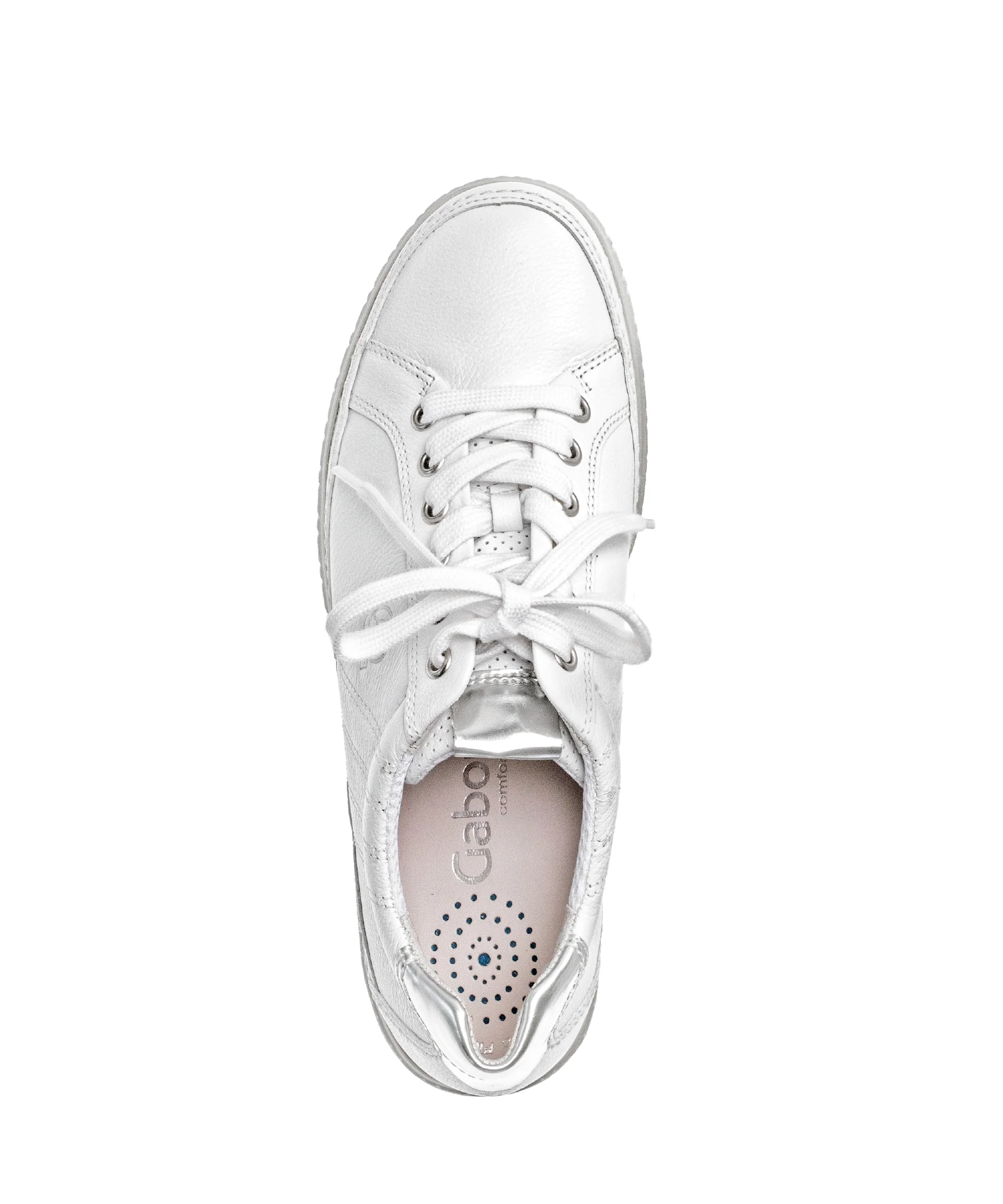 Baskets blanches en cuir lisse - Image 3