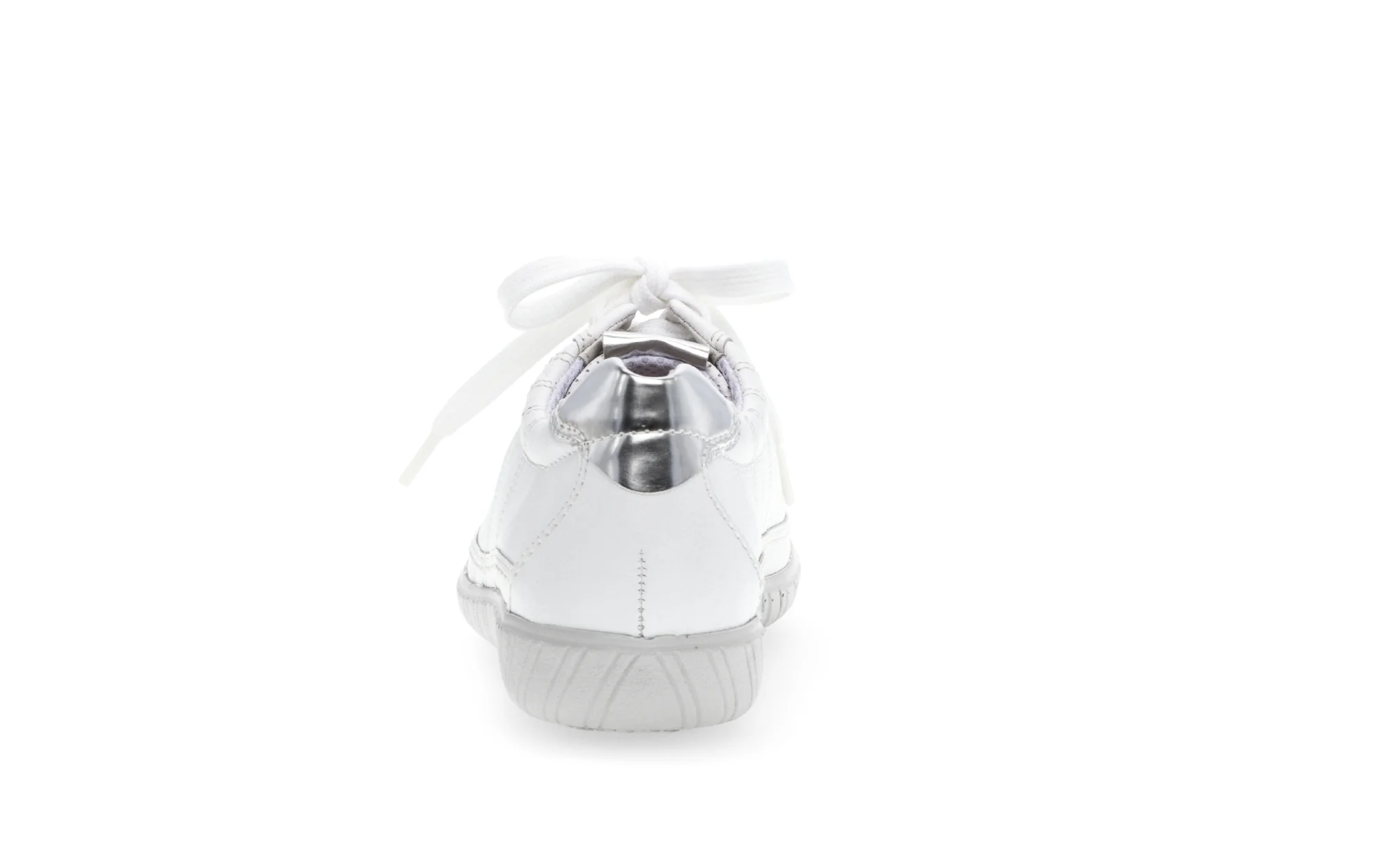Baskets blanches en cuir lisse - Image 4