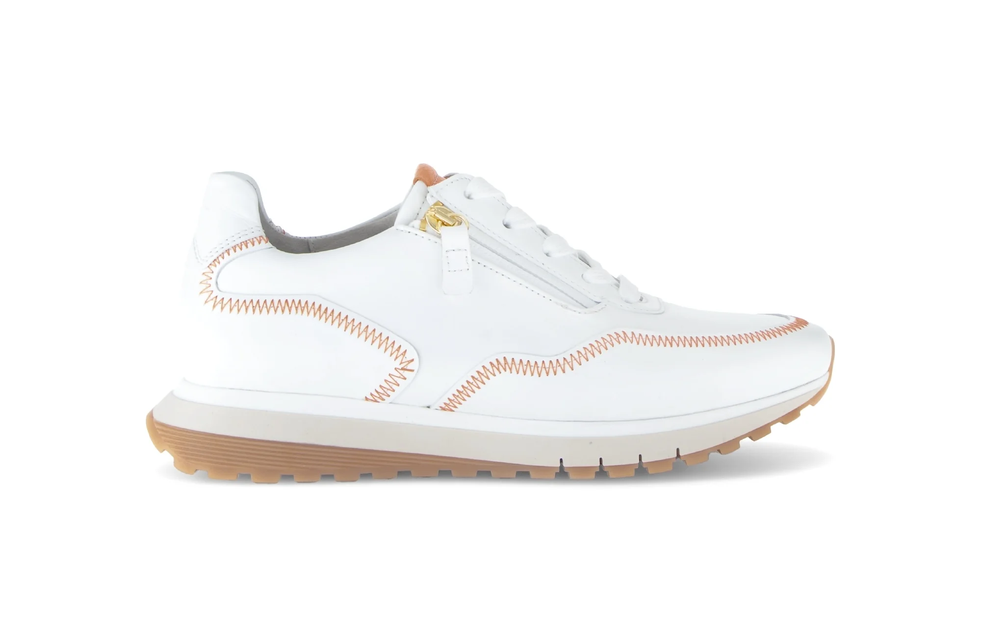 Baskets blanches en cuir lisse