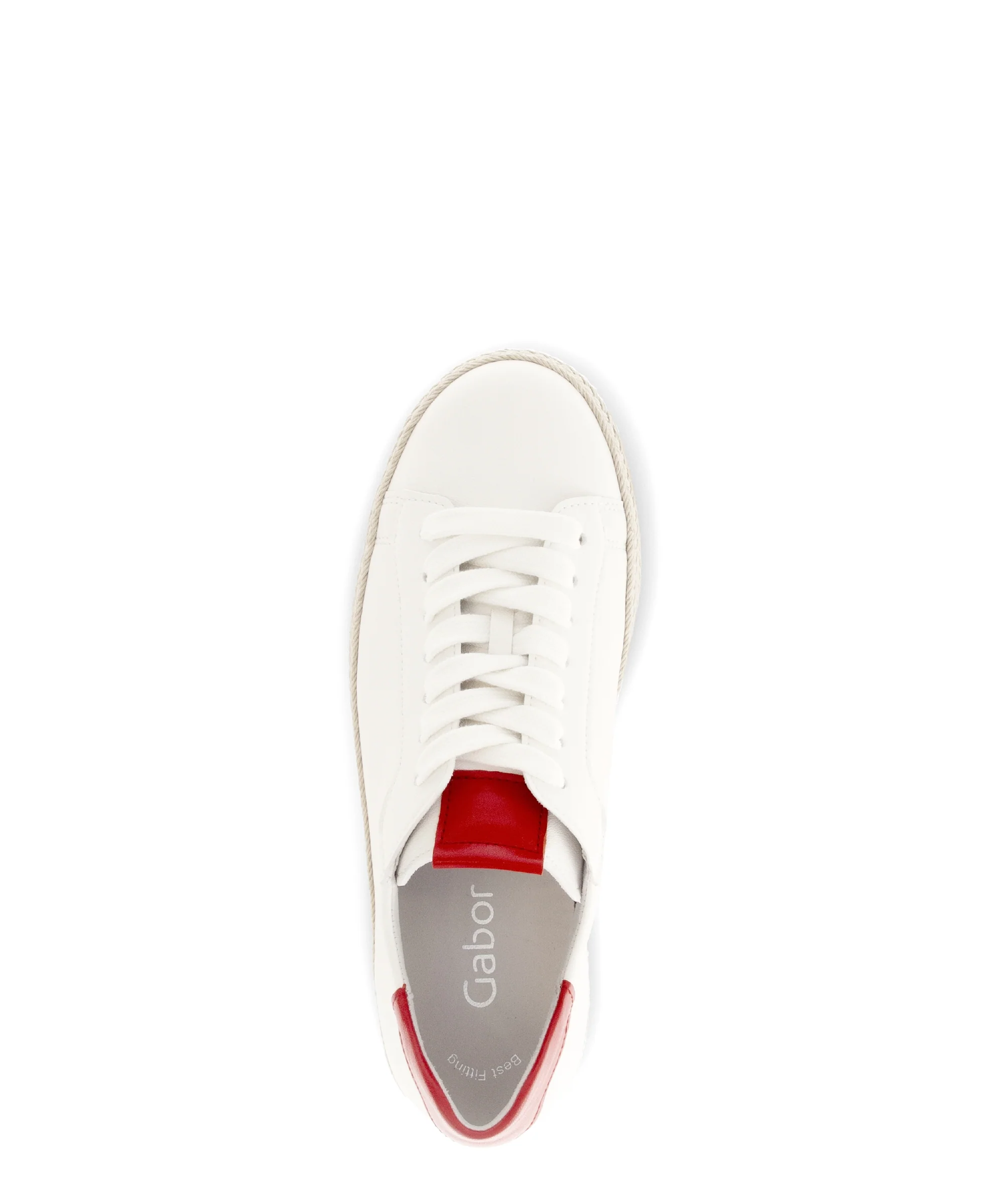 Baskets blanches en cuir lisse - Image 3