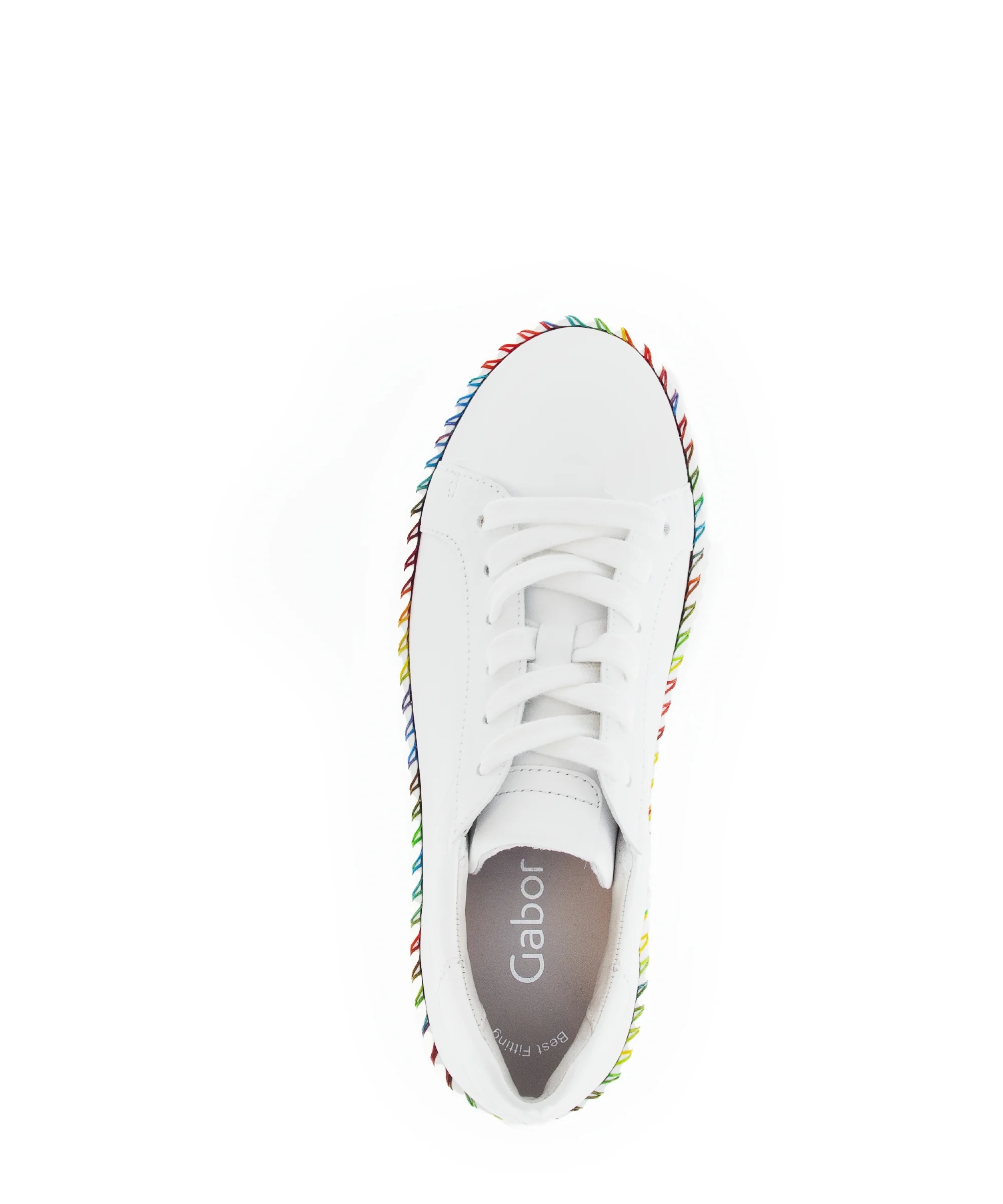 Baskets blanches en cuir lisse - Image 3