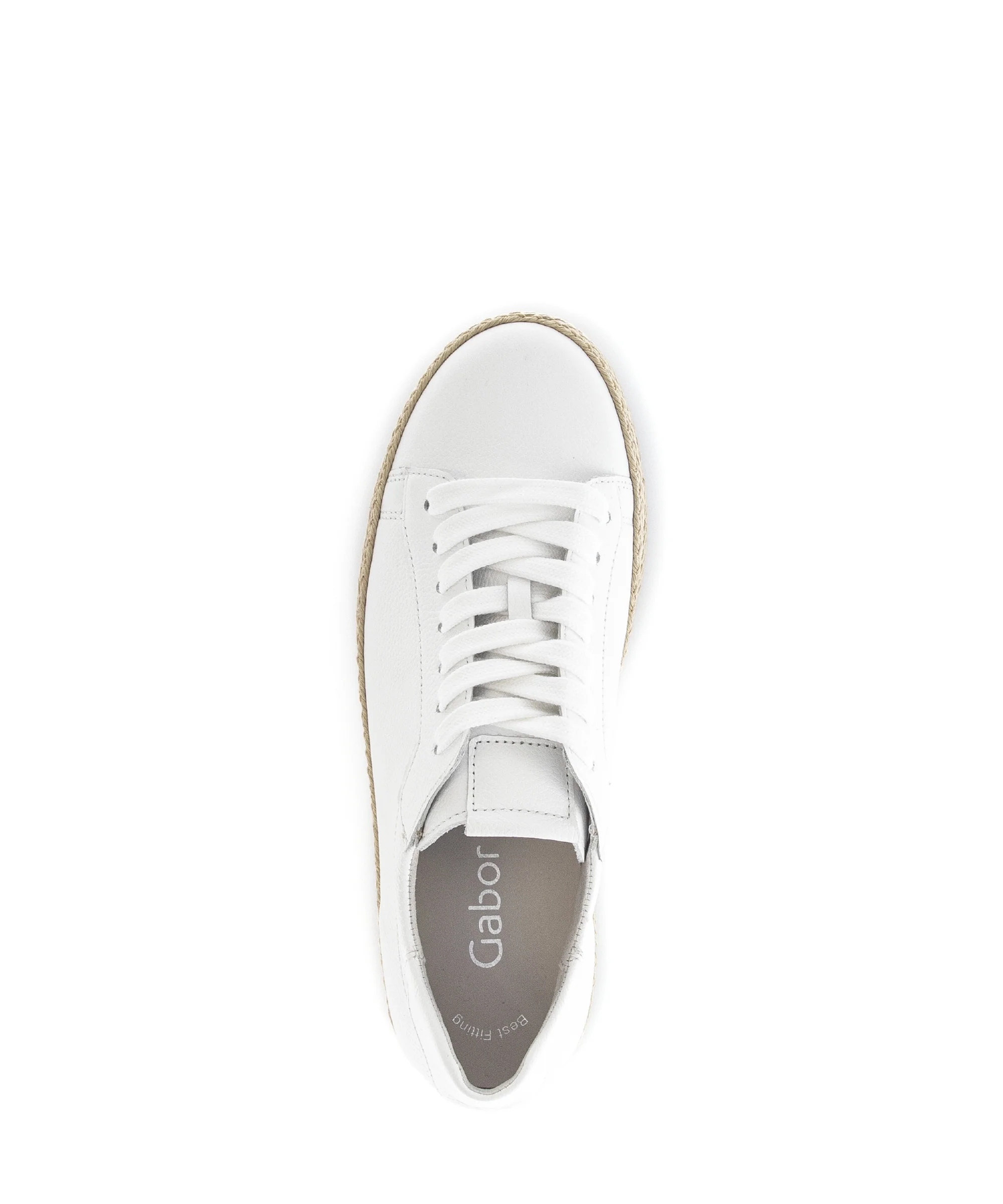 Baskets blanches en cuir lisse - Image 3